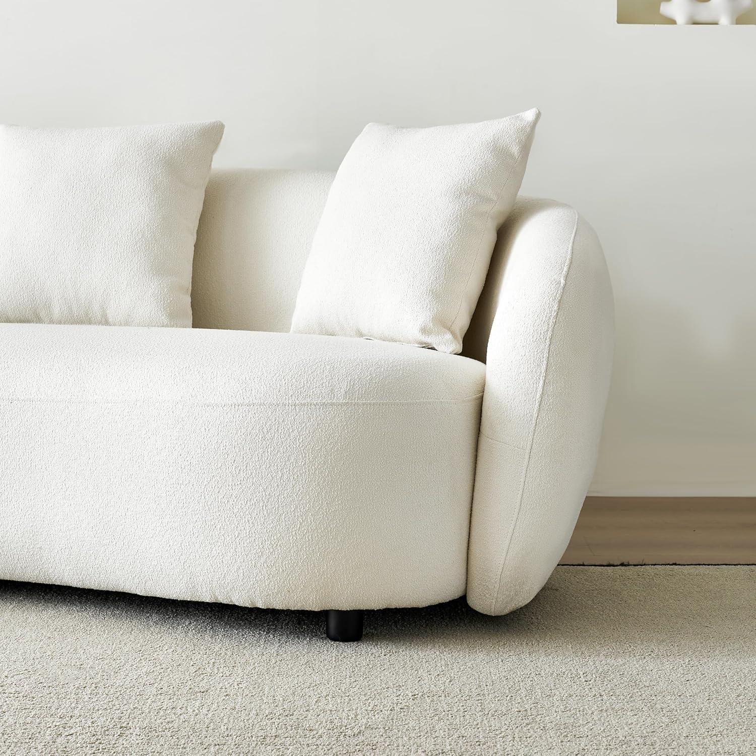 Excellent Future 122.8" Curved Sofa Modern Curved Couch Living Room Modular Sectional Sofa