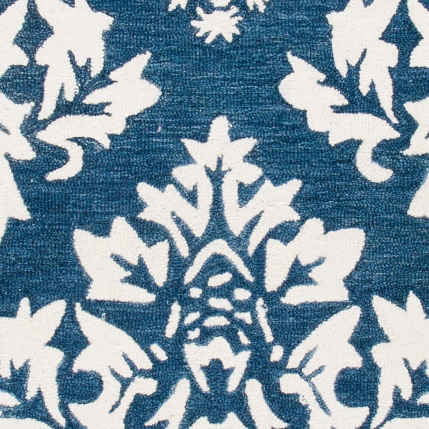 Handmade Blue Wool Tufted 9' x 12' Area Rug