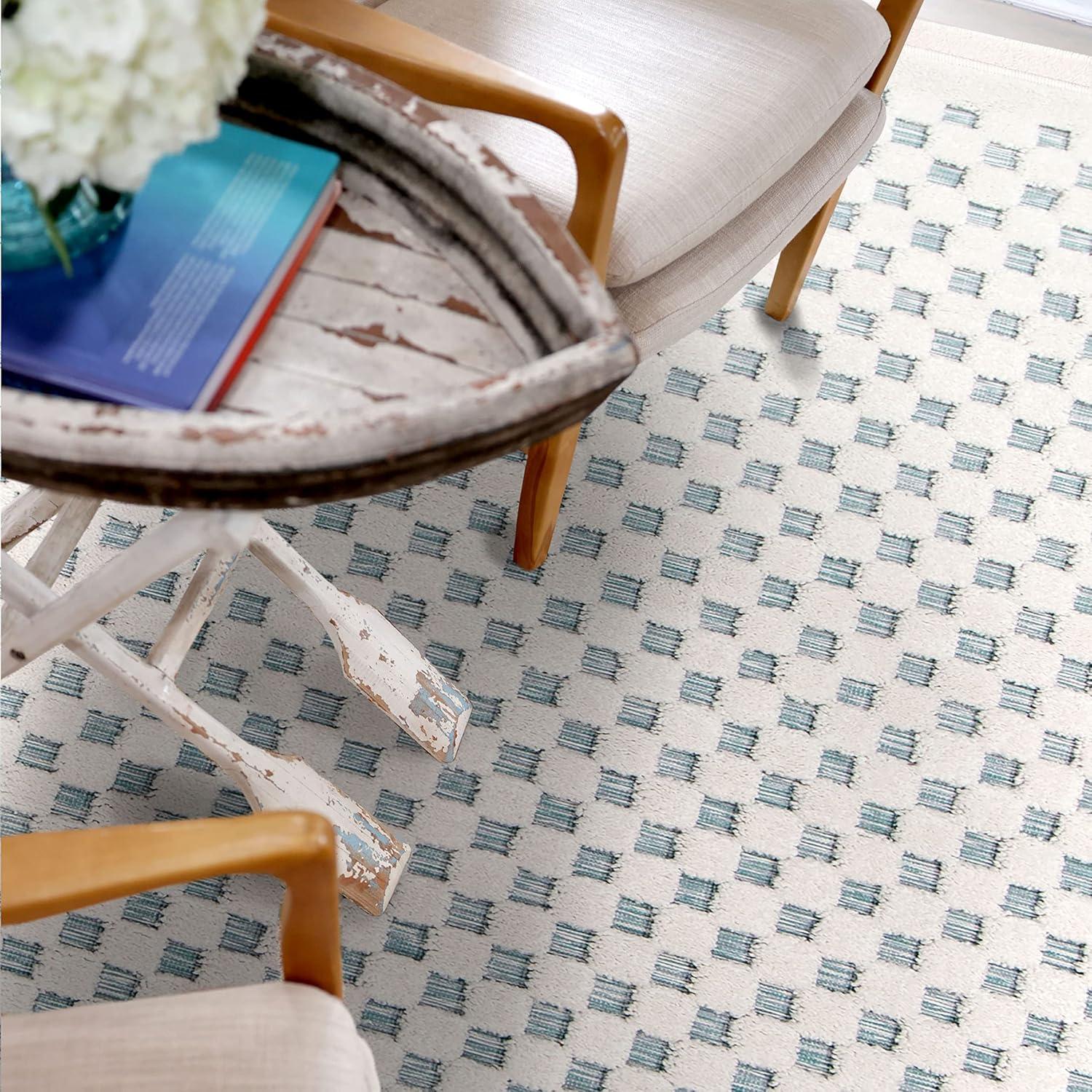 Simply Southern Cottage Lecompte Area Rug, 5' x 7', Light Blue