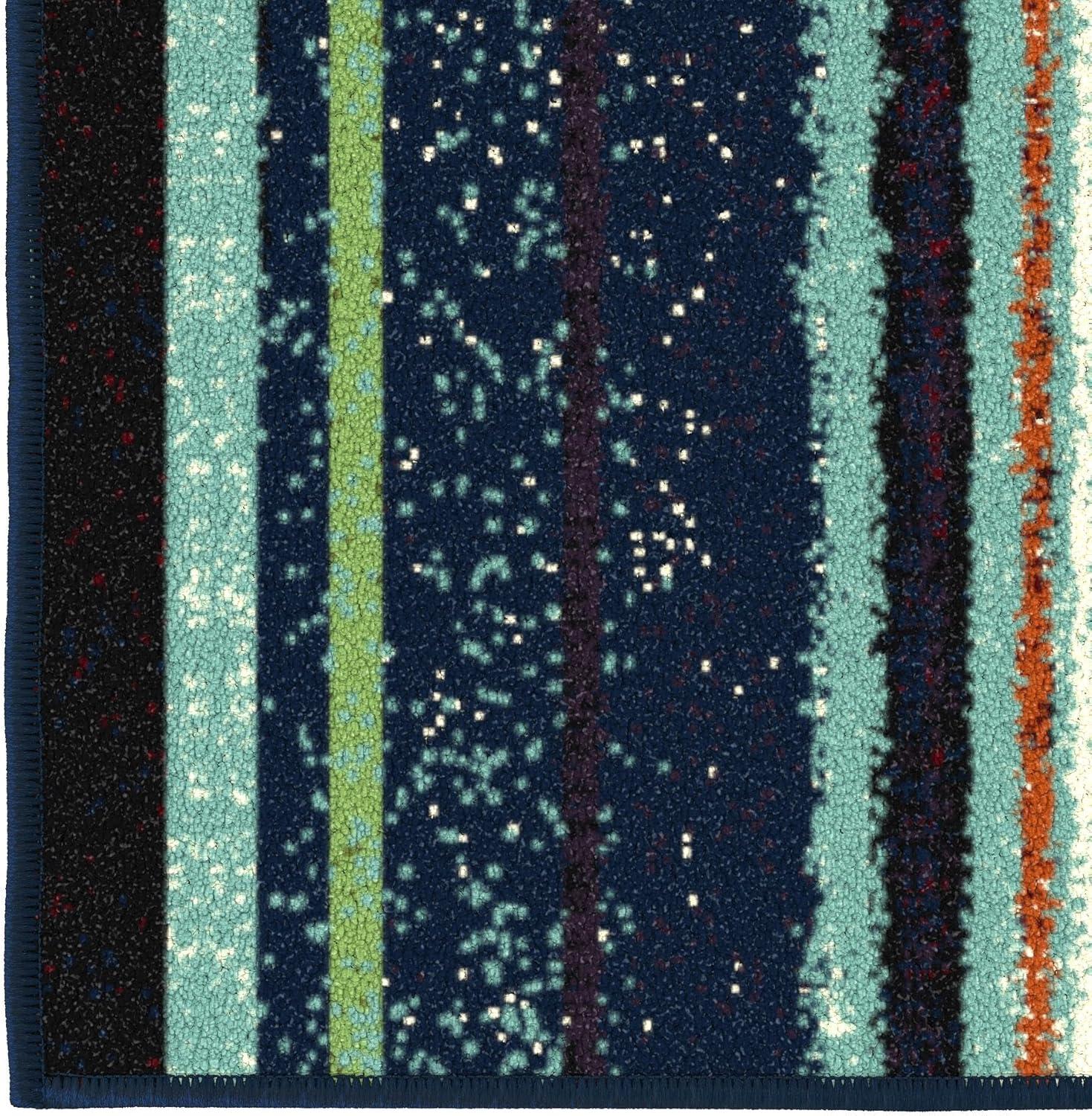 Multicolor Synthetic Non-Slip 27" x 36" Area Rug