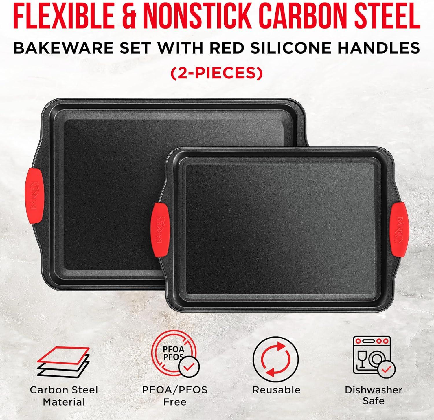 Lifemaster Lifemaster Non-Stick Steel 2 Piece Baking Sheet Set