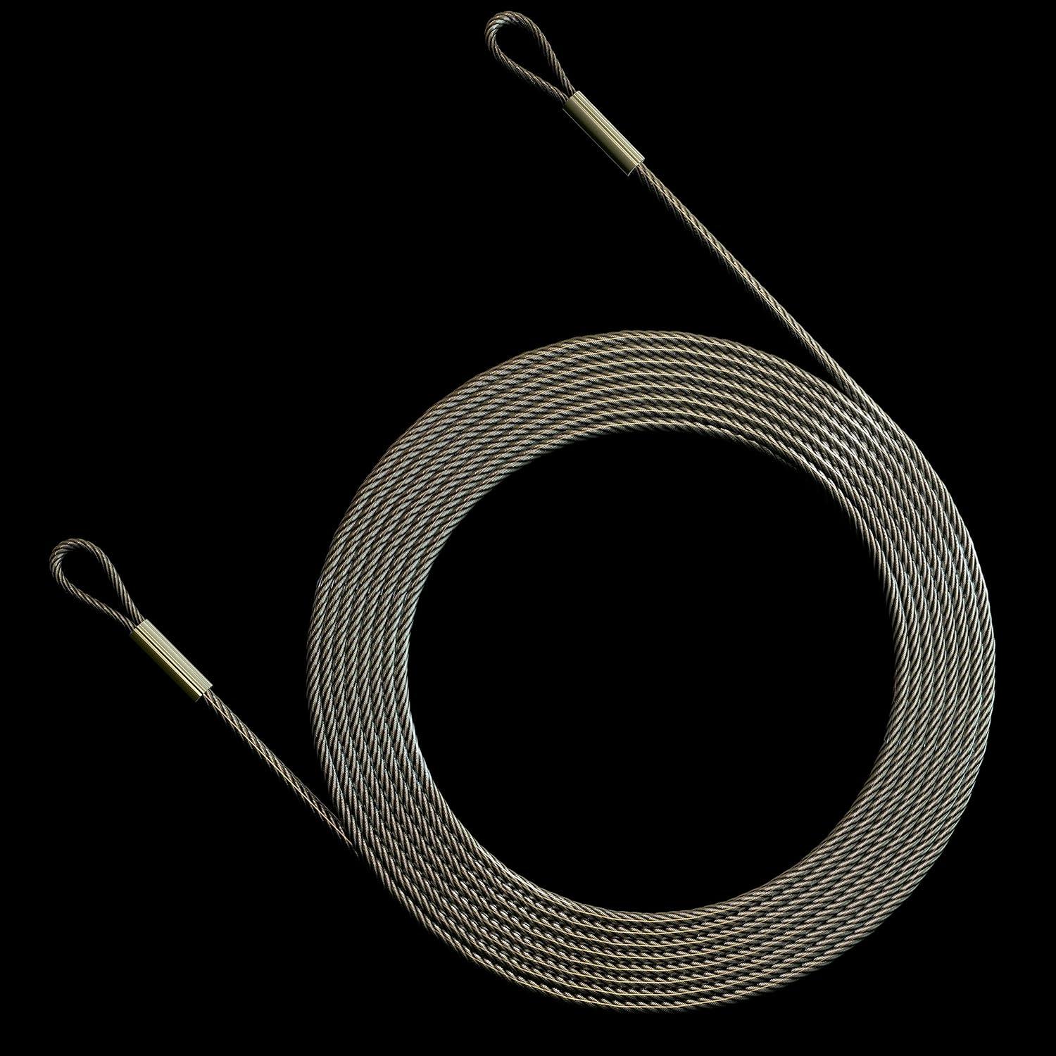 ColourTree 36ft x 12ft Silver Triangle Wire Cable Ropes, for Sun Shade Canopy