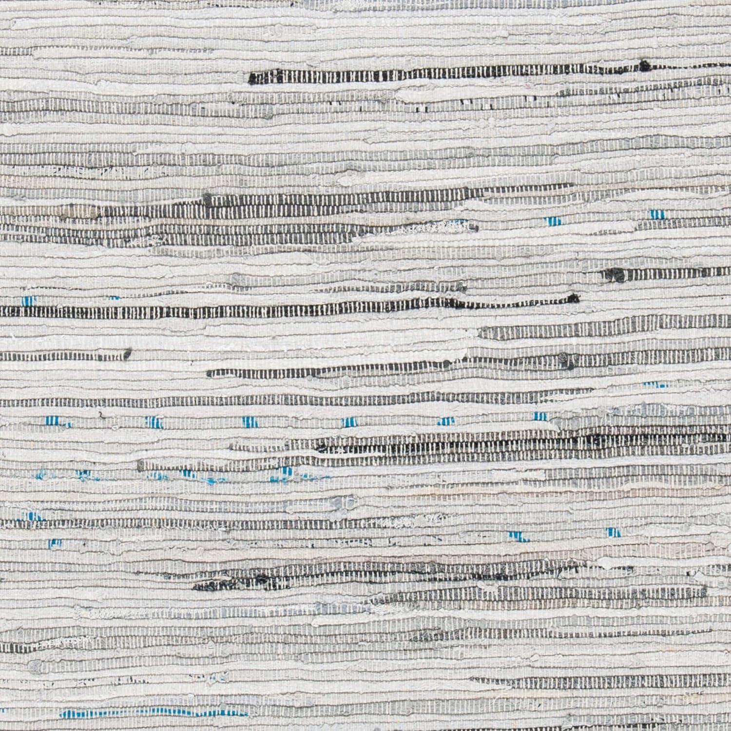 Rag Rug RAR121 Hand Woven Indoor Area Rug - 8'x8' - Grey - Safavieh
