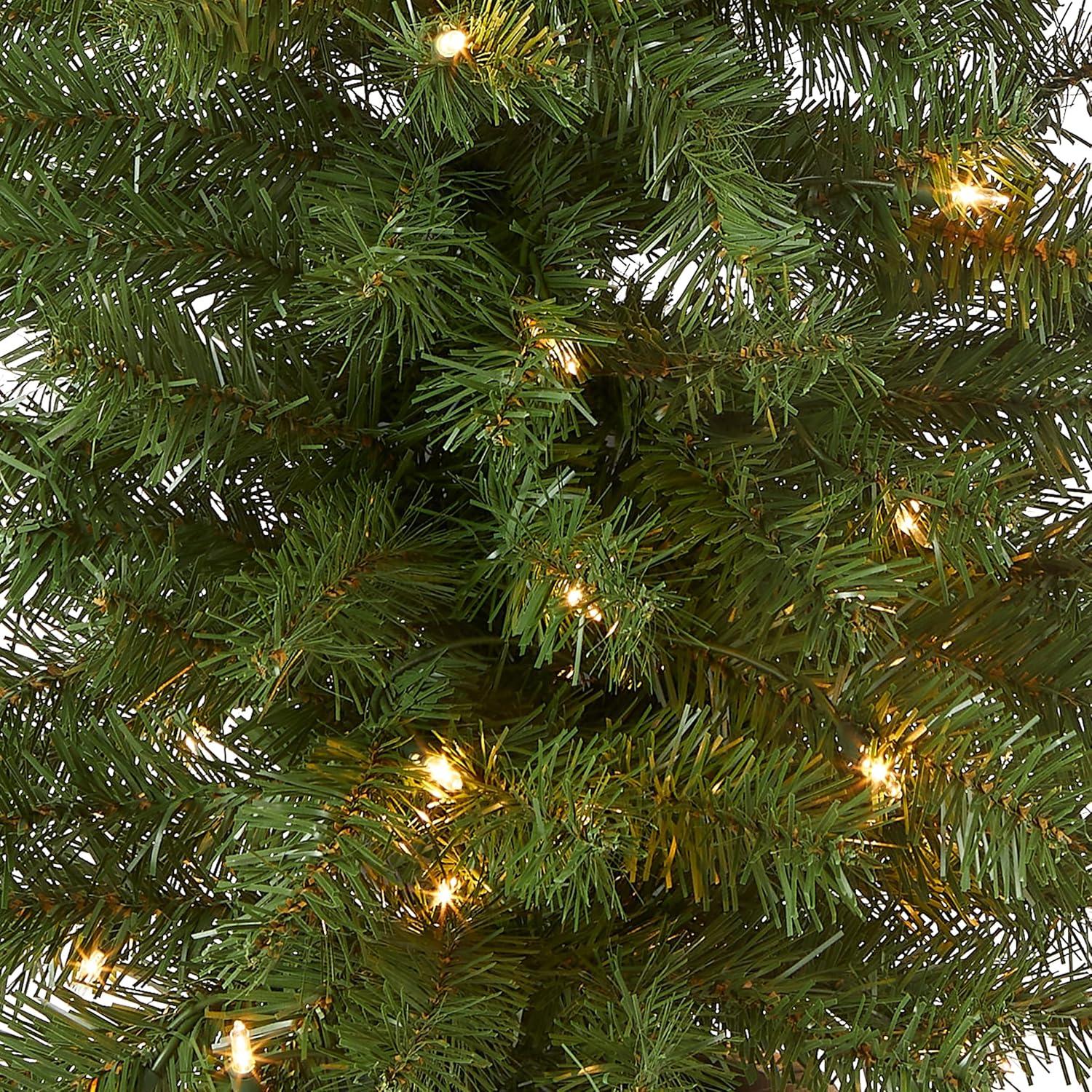 4' Prelit Pencil Montclair Spruce Artificial Christmas Tree Clear Lights - National Tree Company