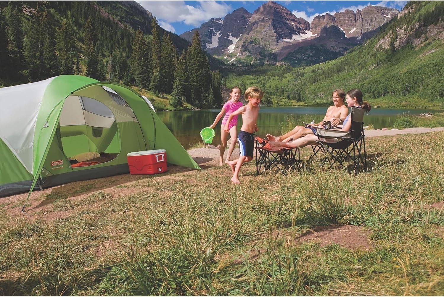 Coleman Montana 6-Person Green Dome Camping Tent with Carry Bag