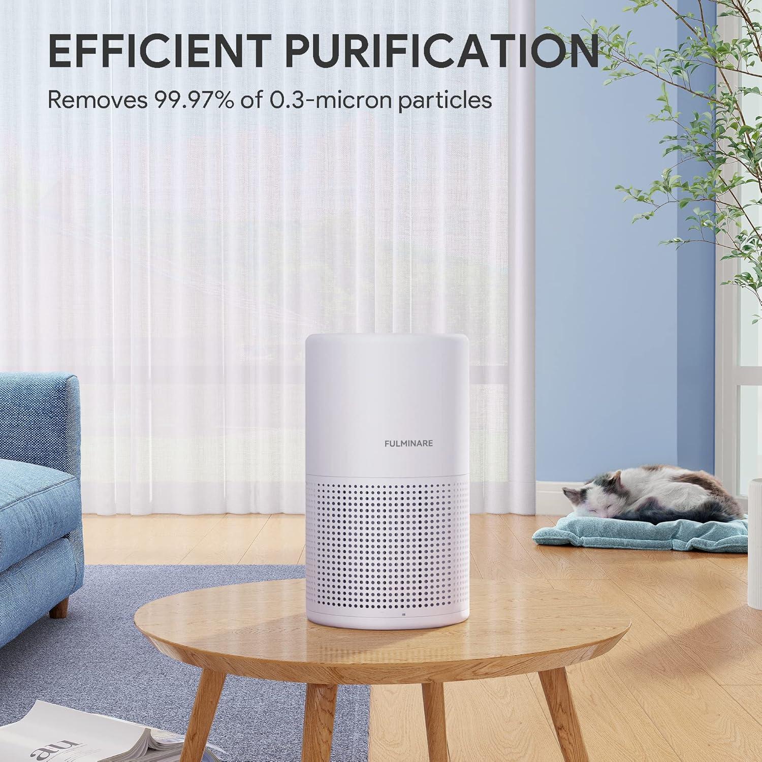 Air Purifiers for Bedroom,  H13 True HEPA Air Filter, Quiet Air Cleaner With Night Light,Portable Small Air Purifier for Home, Office, Living Room
