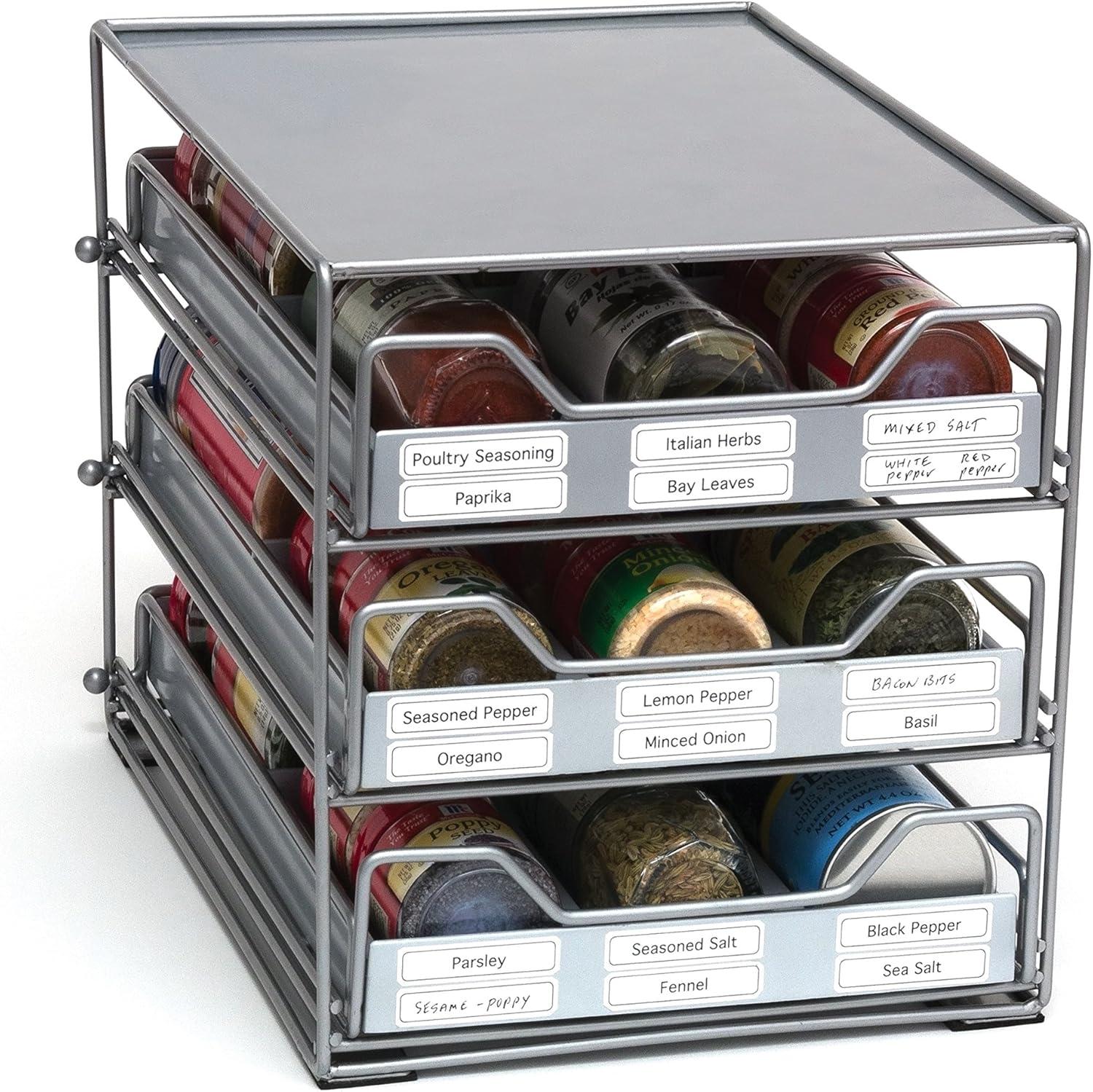 3-Tier Tilt Down Spice Drawer - Lipper International