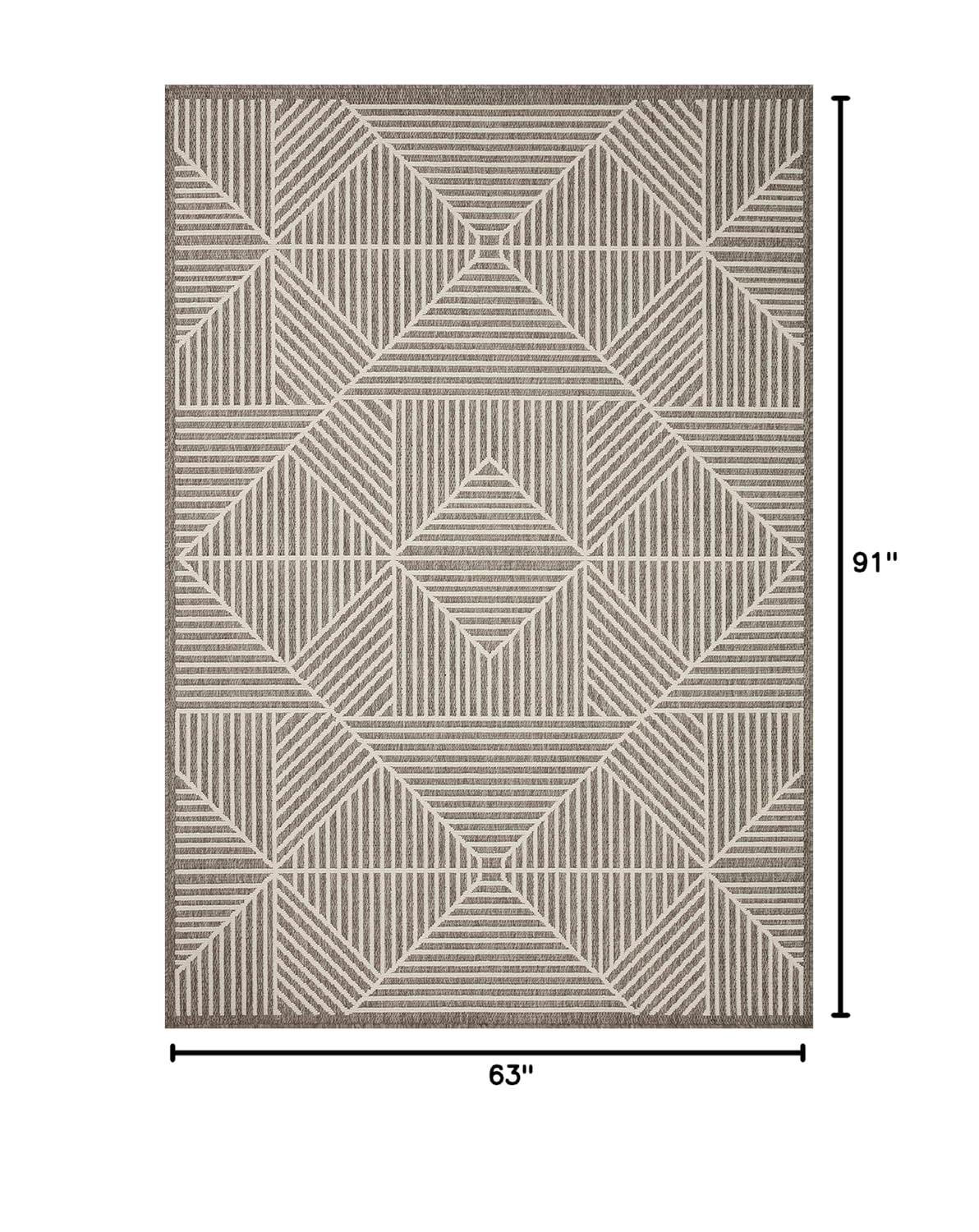 Loloi II Rainier Oriental Natural / Ivory 5'-3" x 7'-7" Area Rug