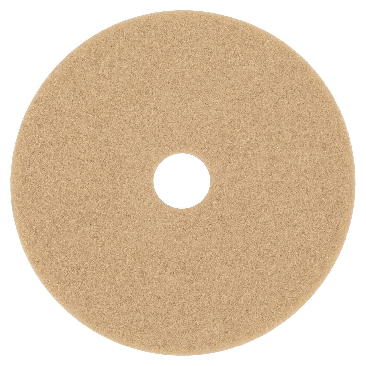 Ultra High-Speed Floor Burnishing Pads 3400, 20" Diameter, Tan, 5/Carton
