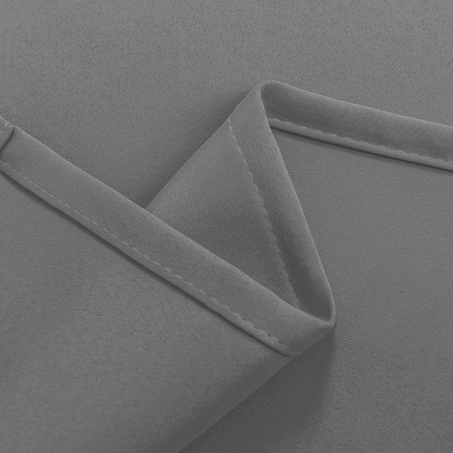 The Twillery Co.® Adona Thermal Insulated Bedroom Curtain Solid Color Room Darkening Blackout Grommet Heat Blocker Curtain Panels with White Liner