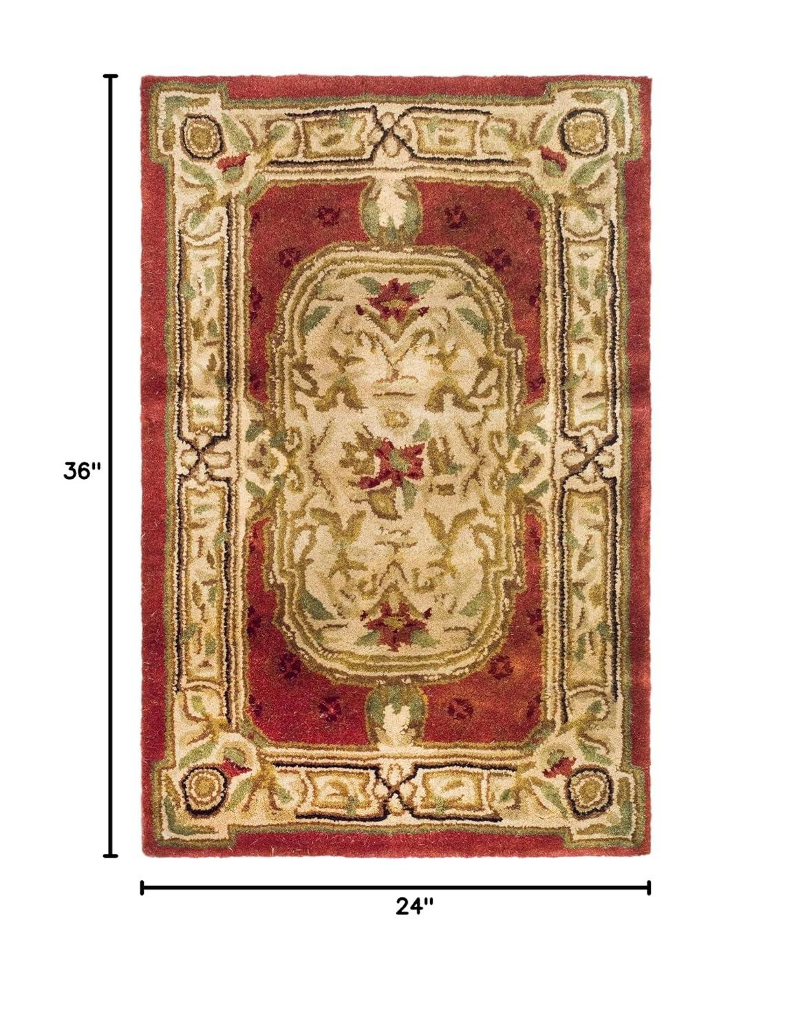 SAFAVIEH Classic Flanagan Oriental Wool Area Rug, Burgundy, 2' x 3'