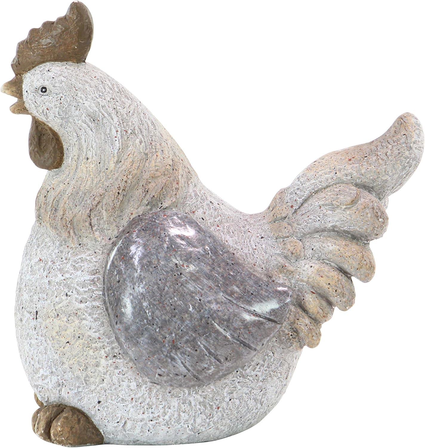 DecMode 16" Indoor Outdoor Chicken Garden Sculpture