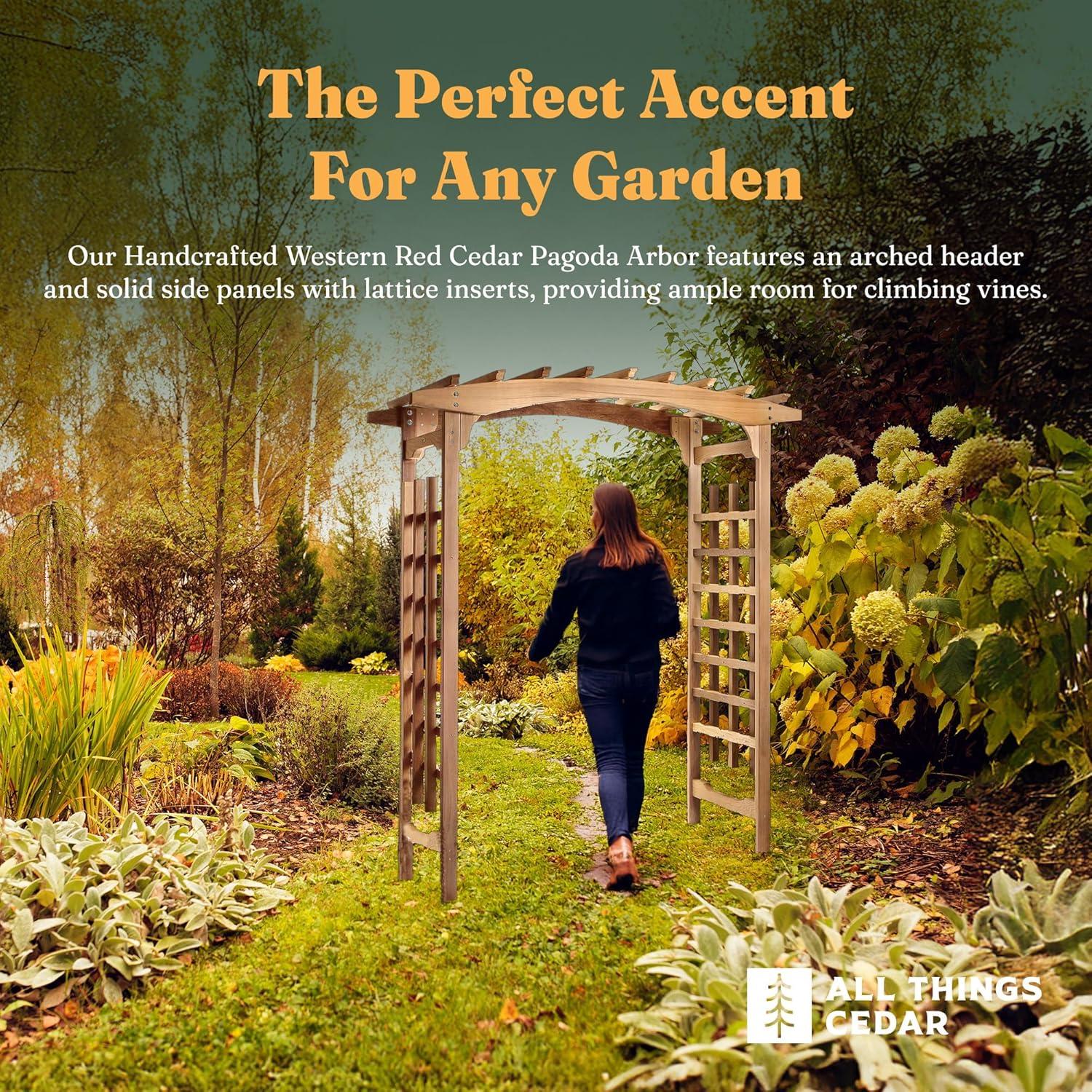 All Things Cedar GA87 Garden Arbor - 60L x 25W x 86H