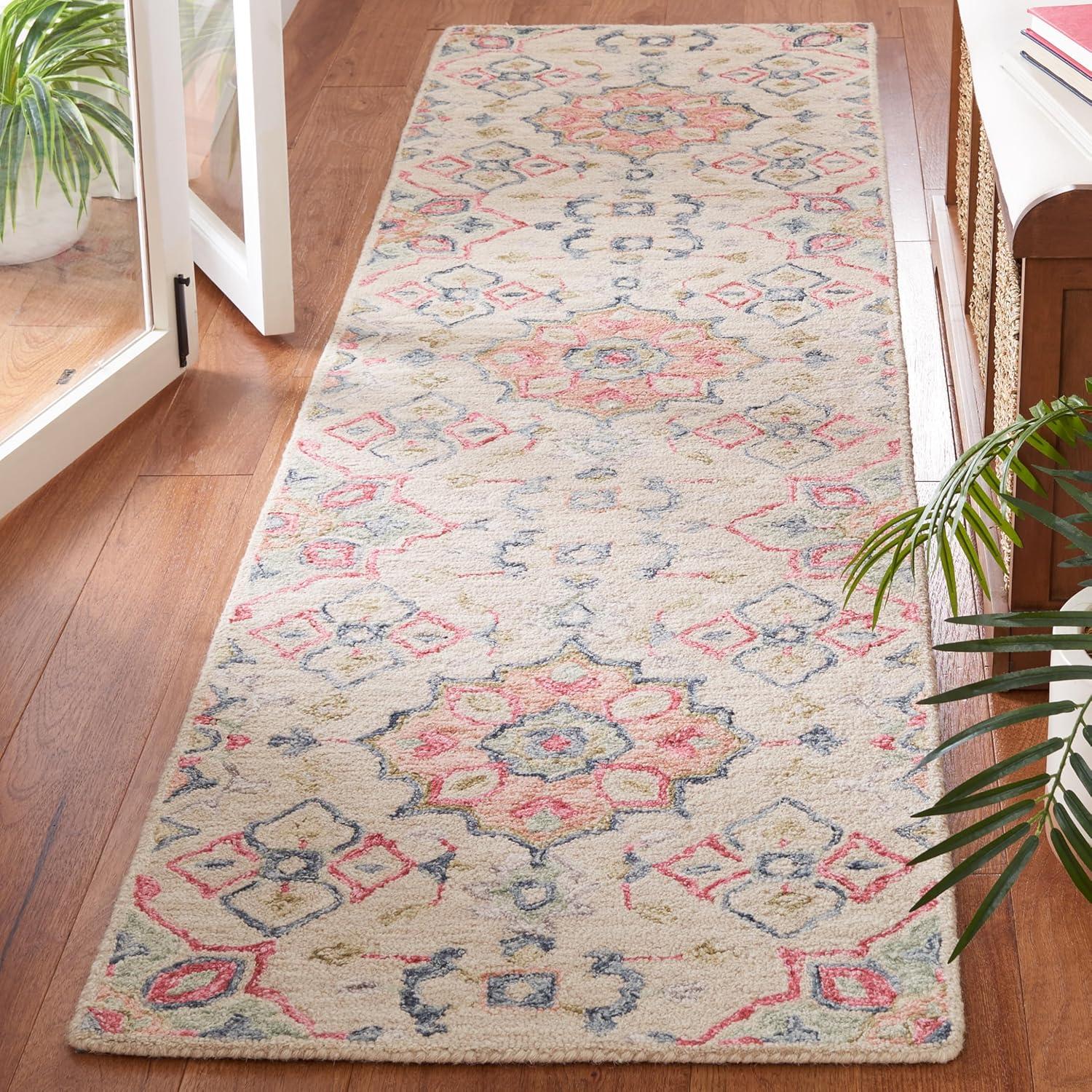 Metro MET354 Hand Tufted Indoor Area Rug - Beige/Rust - 8'x10' - Safavieh