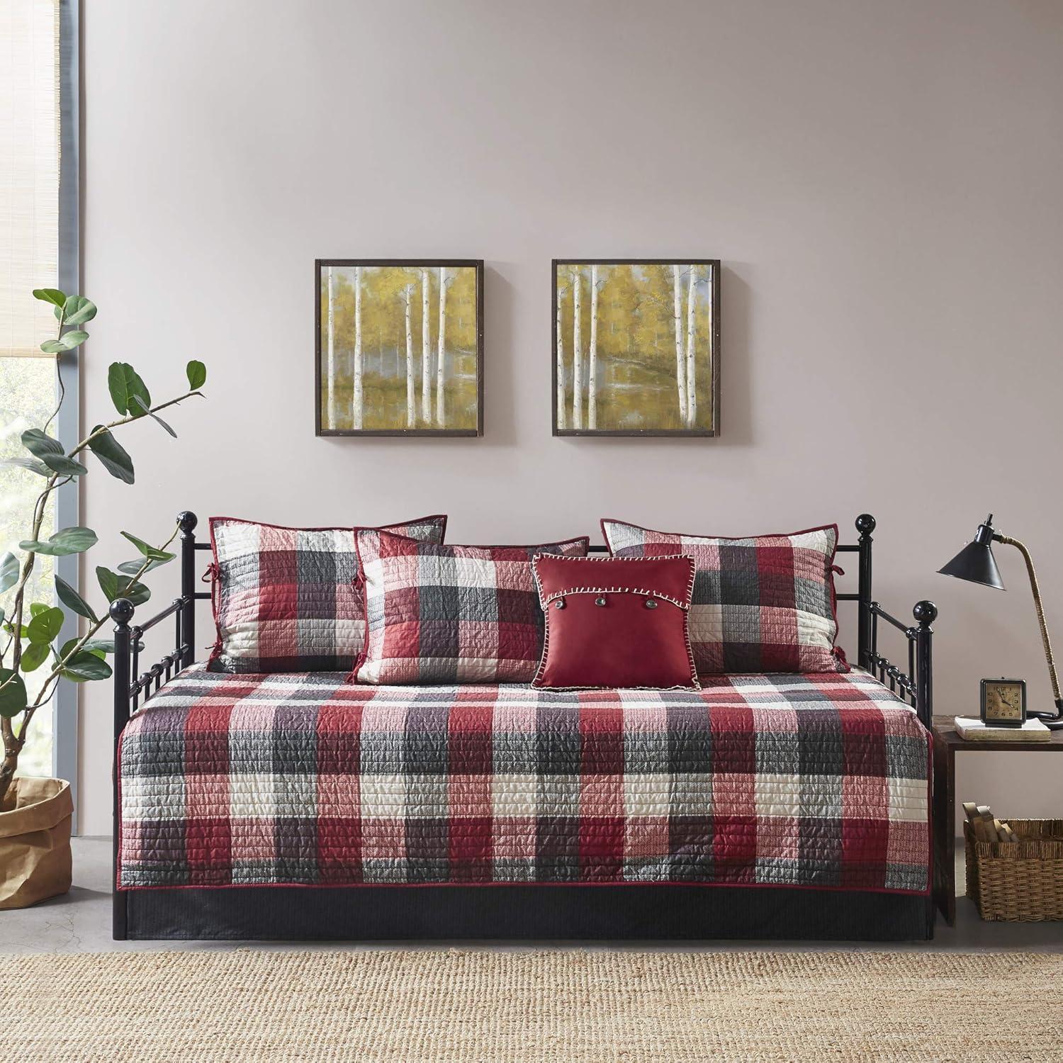 Madison Park Ridge 3 Piece Reversible Plaid Daybed Cover Set