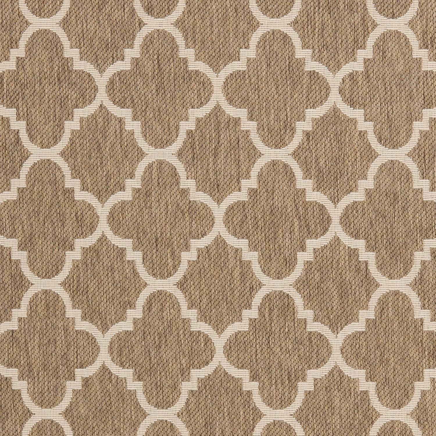 Courtyard CY6918 Power Loomed Indoor/Outdoor Area Rug - Brown/Bone - 4'x5'7" - Safavieh.