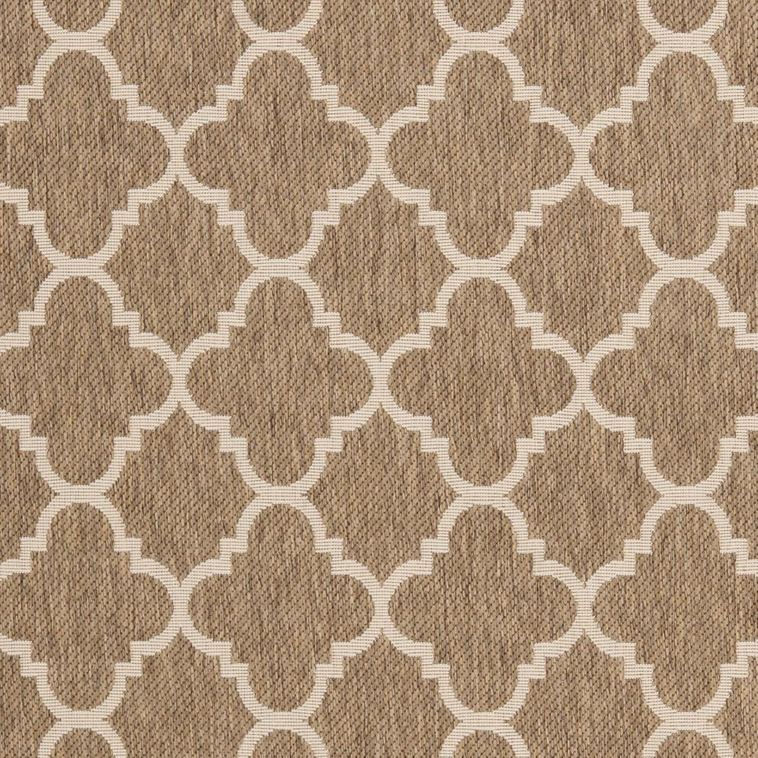 Courtyard CY6918 Power Loomed Indoor/Outdoor Area Rug - Brown/Bone - 4'x5'7" - Safavieh.