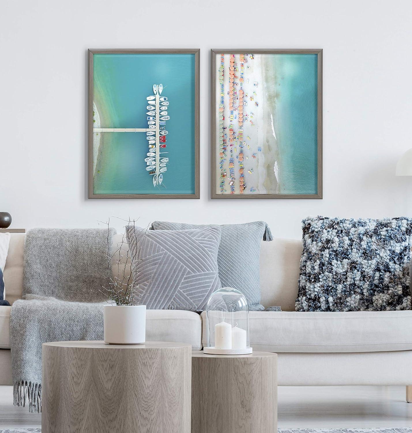 18" x 24" Blake Monterosso by Rachel Dowd Framed Printed Art Gray - Kate & Laurel All Things Decor: Modern Canvas, Polystyrene Frame