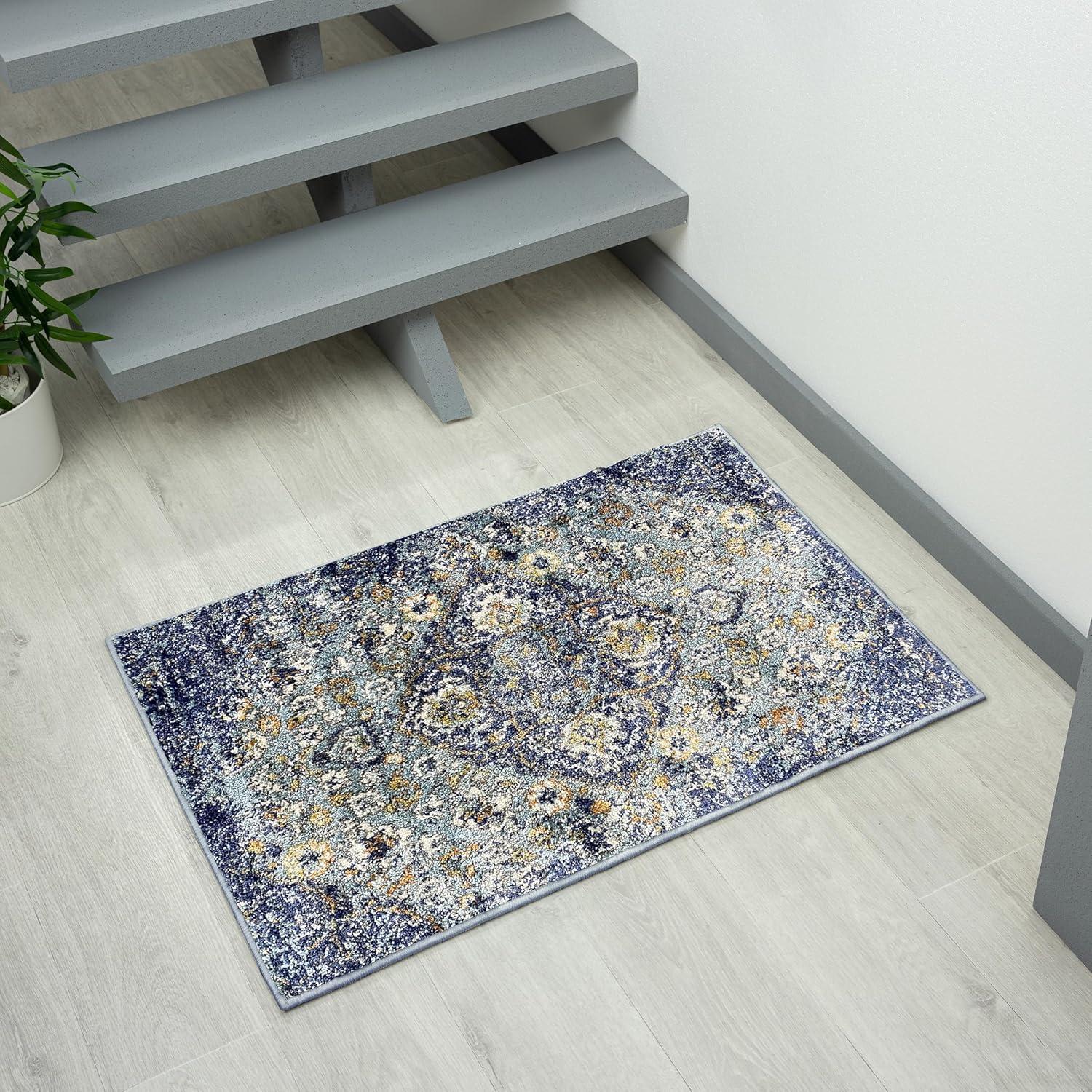 Luxe Weavers Victoria Collection Cream 4x5 Floral Area Rug