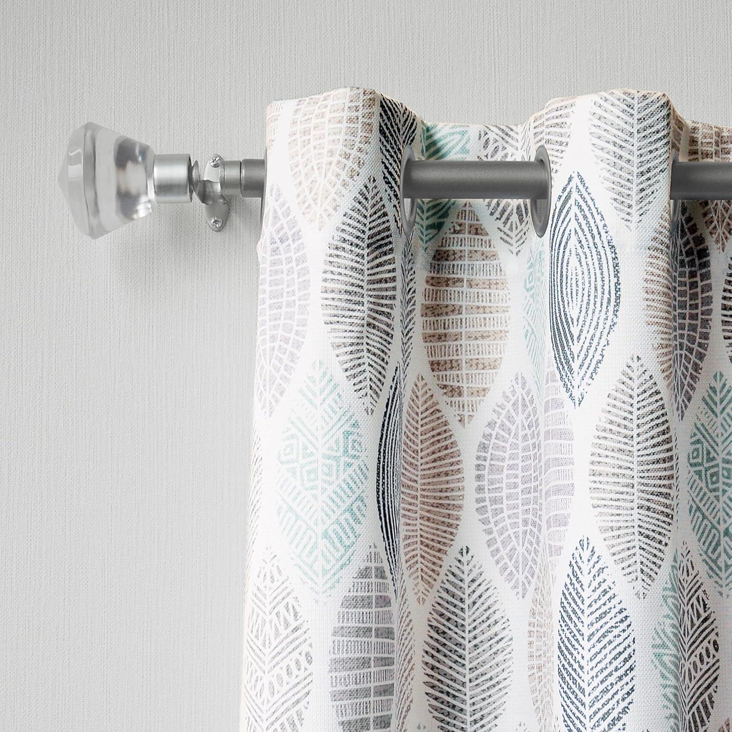 95"x40" Hotaru Leaf Print Semi-Sheer Grommet Curtain Panel - No.918