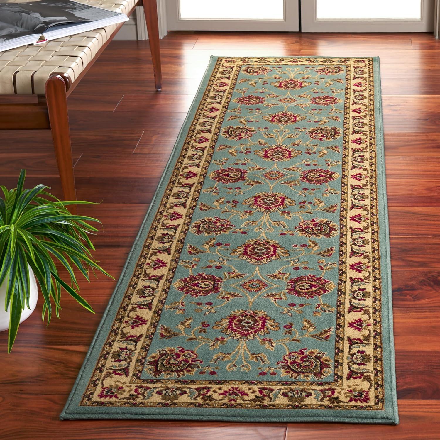 Lyndhurst LNH555 Power Loomed Runner Rug - Blue/Ivory - 2'3"x8' - Safavieh