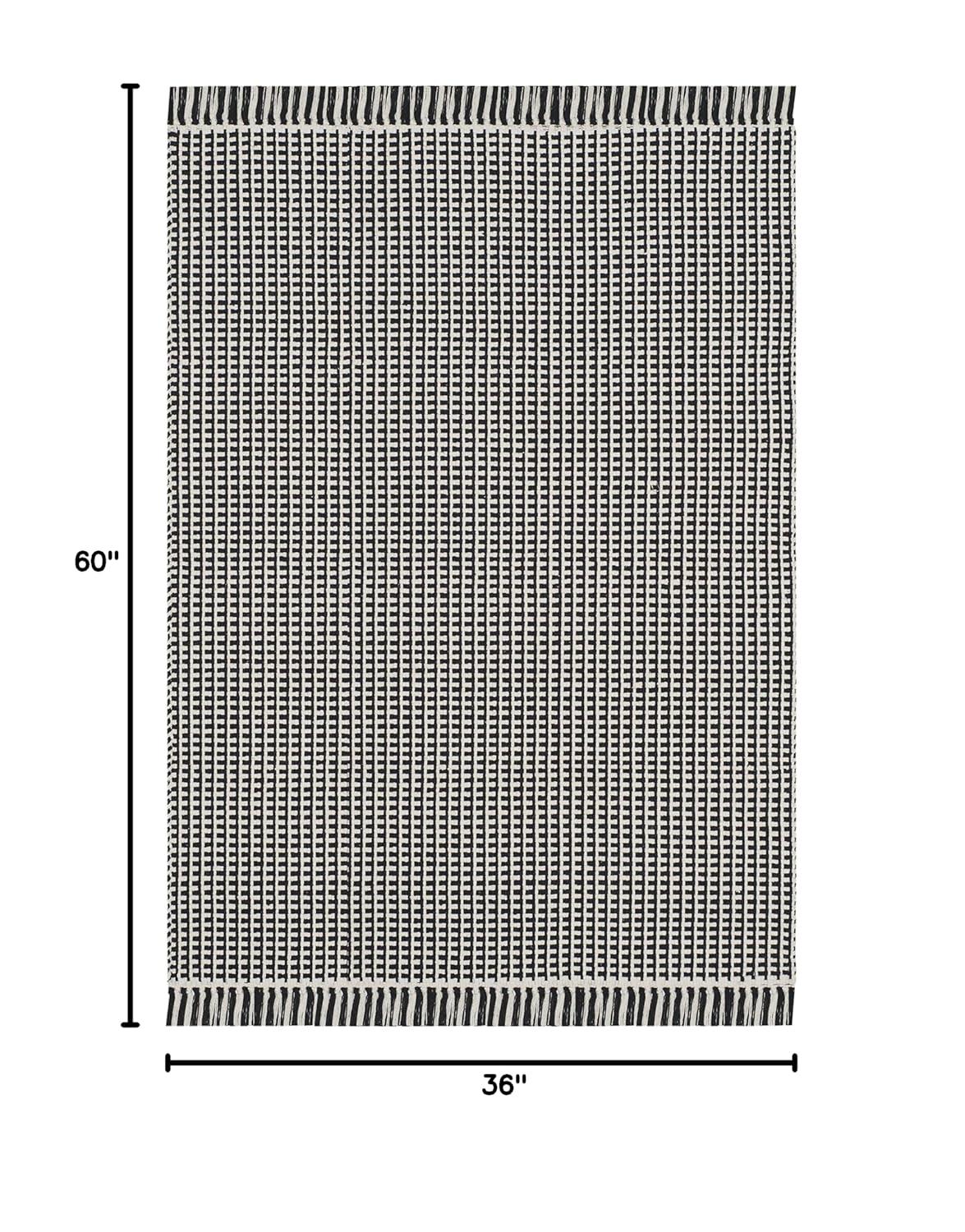 Bester Hand Woven Cotton Geometric Rug
