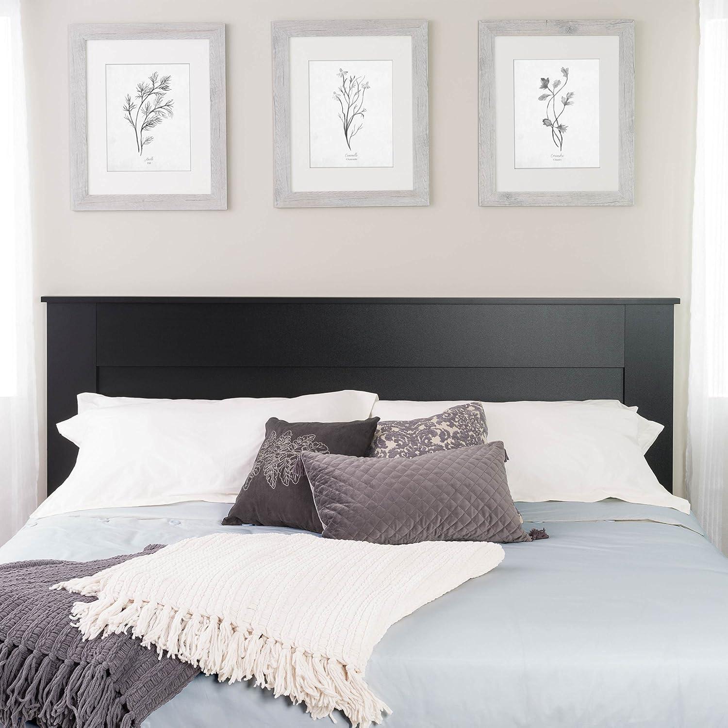 King Flat Panel Headboard Drifted Gray - Prepac