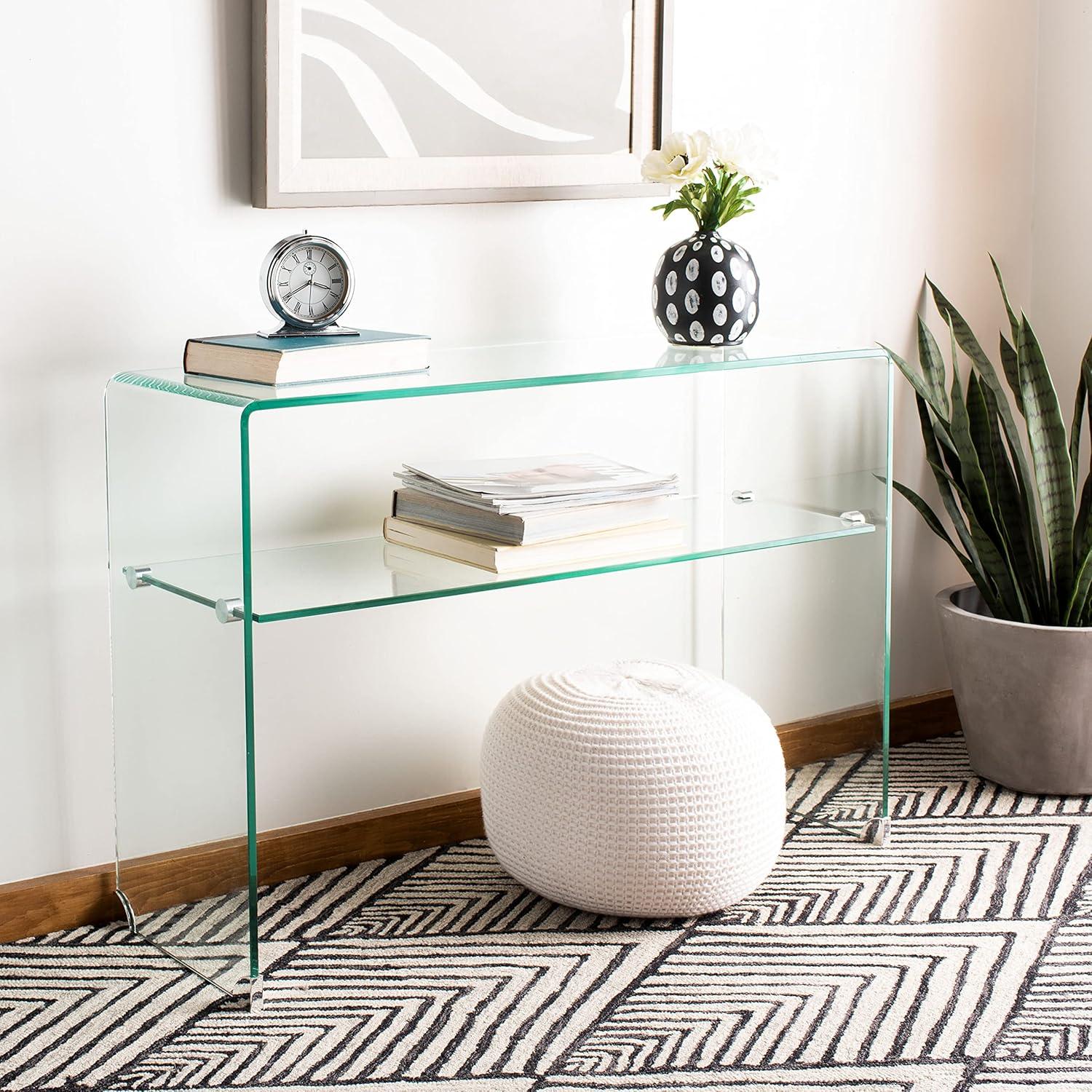 Haslemere 43.31'' Glass Console Table