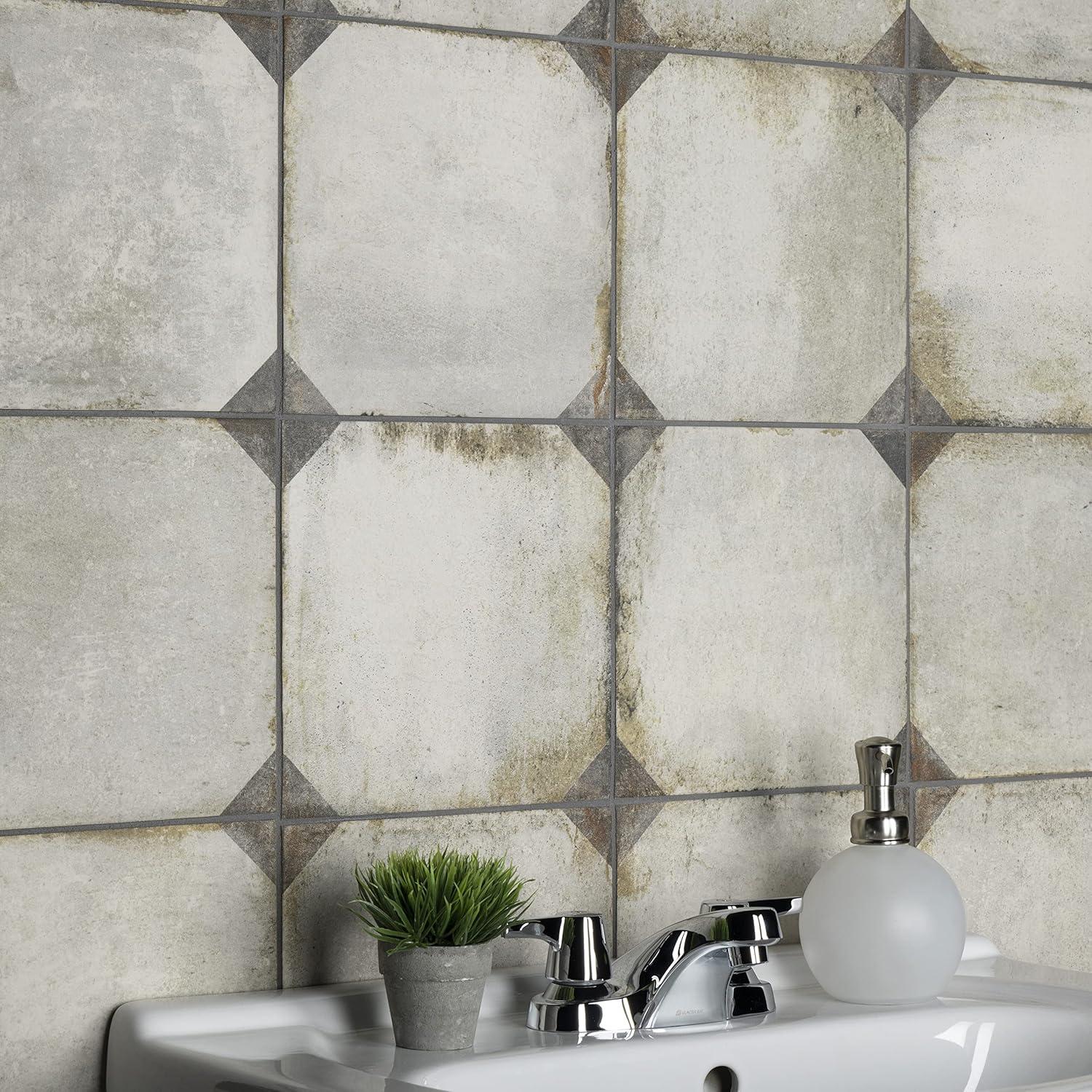 Rustic Beige and Gray Porcelain Floor and Wall Tile