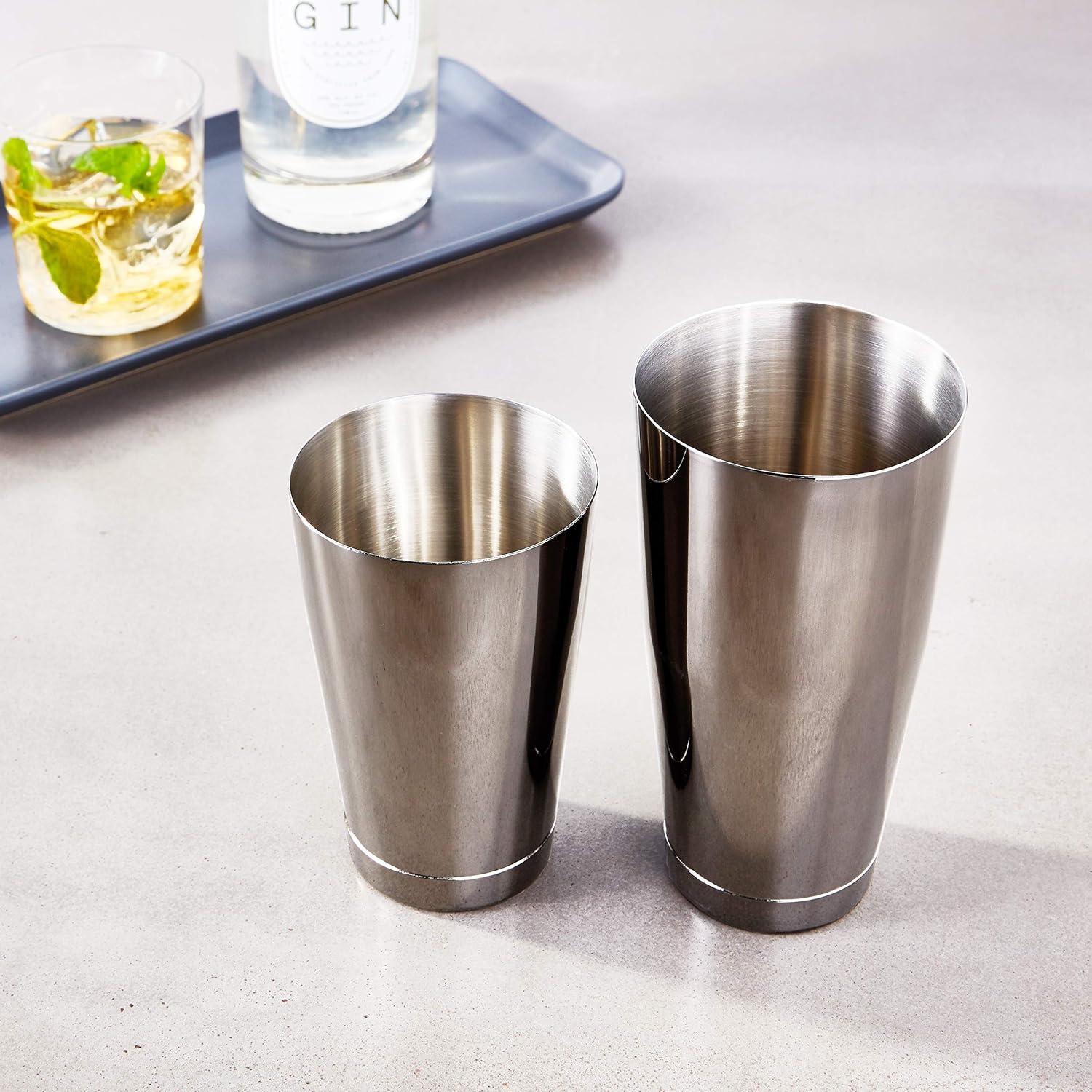 Gun Metal Black Stainless Steel Cocktail Shaker Set