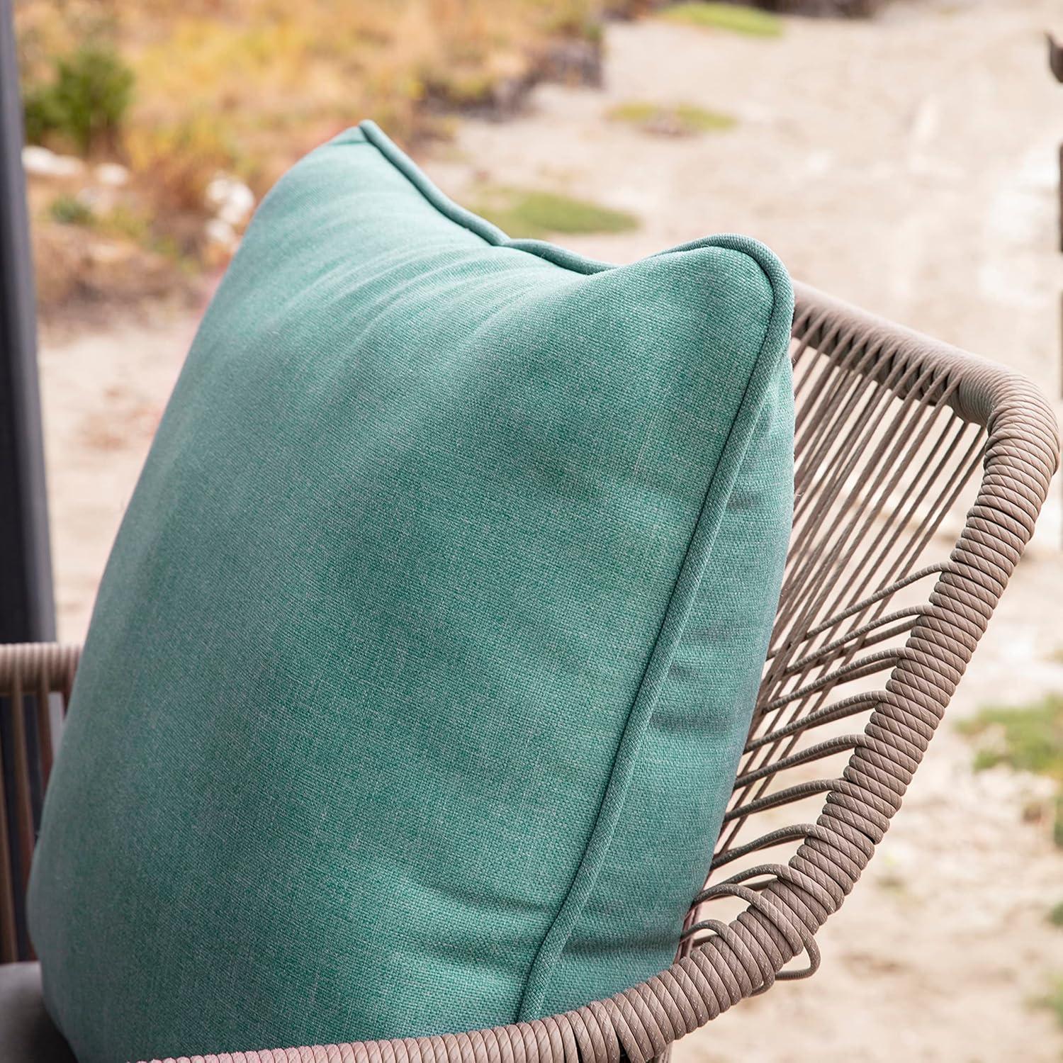 Arden Selections Oceantex Outdoor Deep Seating Cushion Set 24 x 24, Seafoam Green