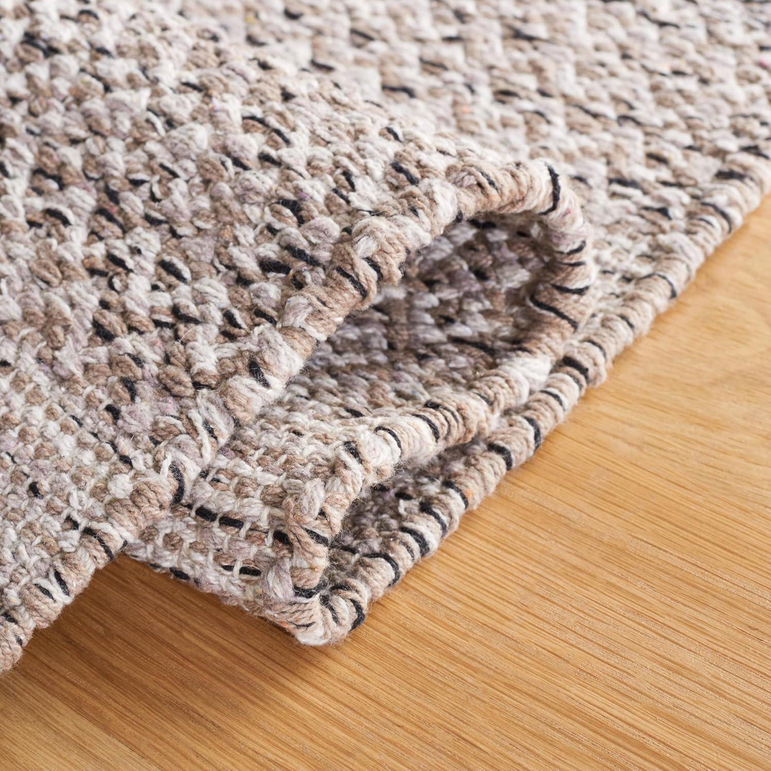 SAFAVIEH Montauk Karlene Geometric Cotton Area Rug, Ivory/Steel Grey, 11' x 15'
