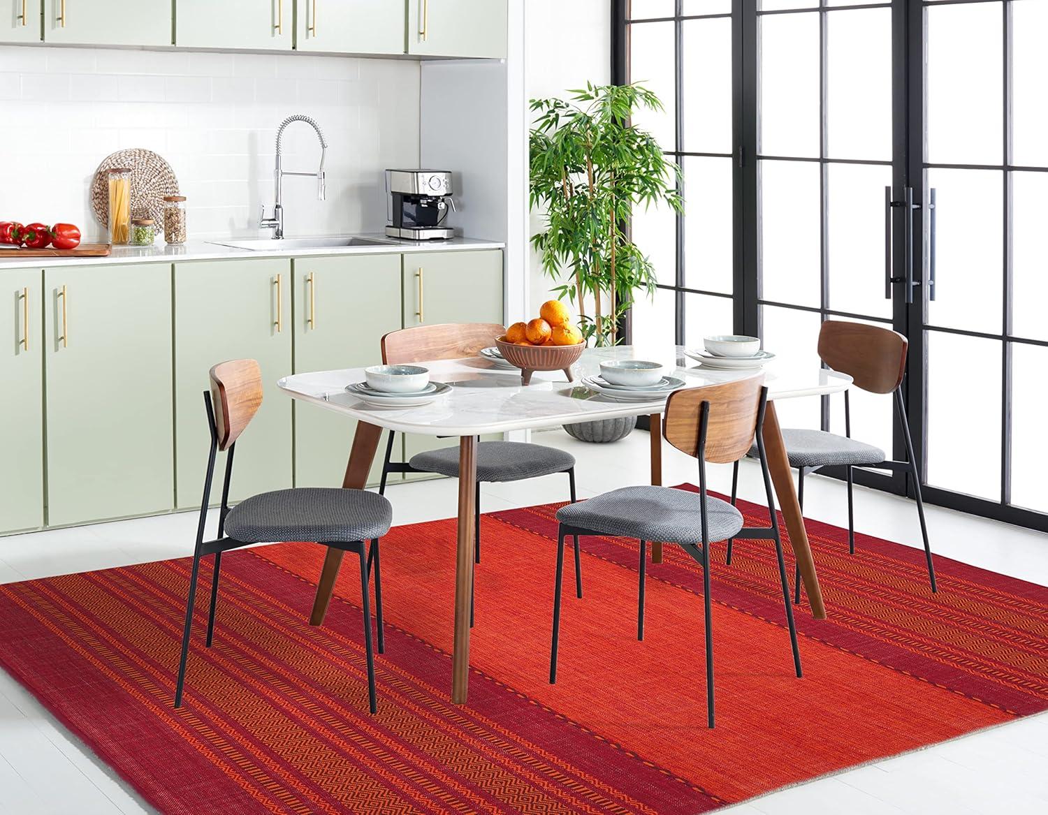 Montauk MTK215 Hand Woven Area Rug - Orange/Red - 6'x6' - Safavieh.