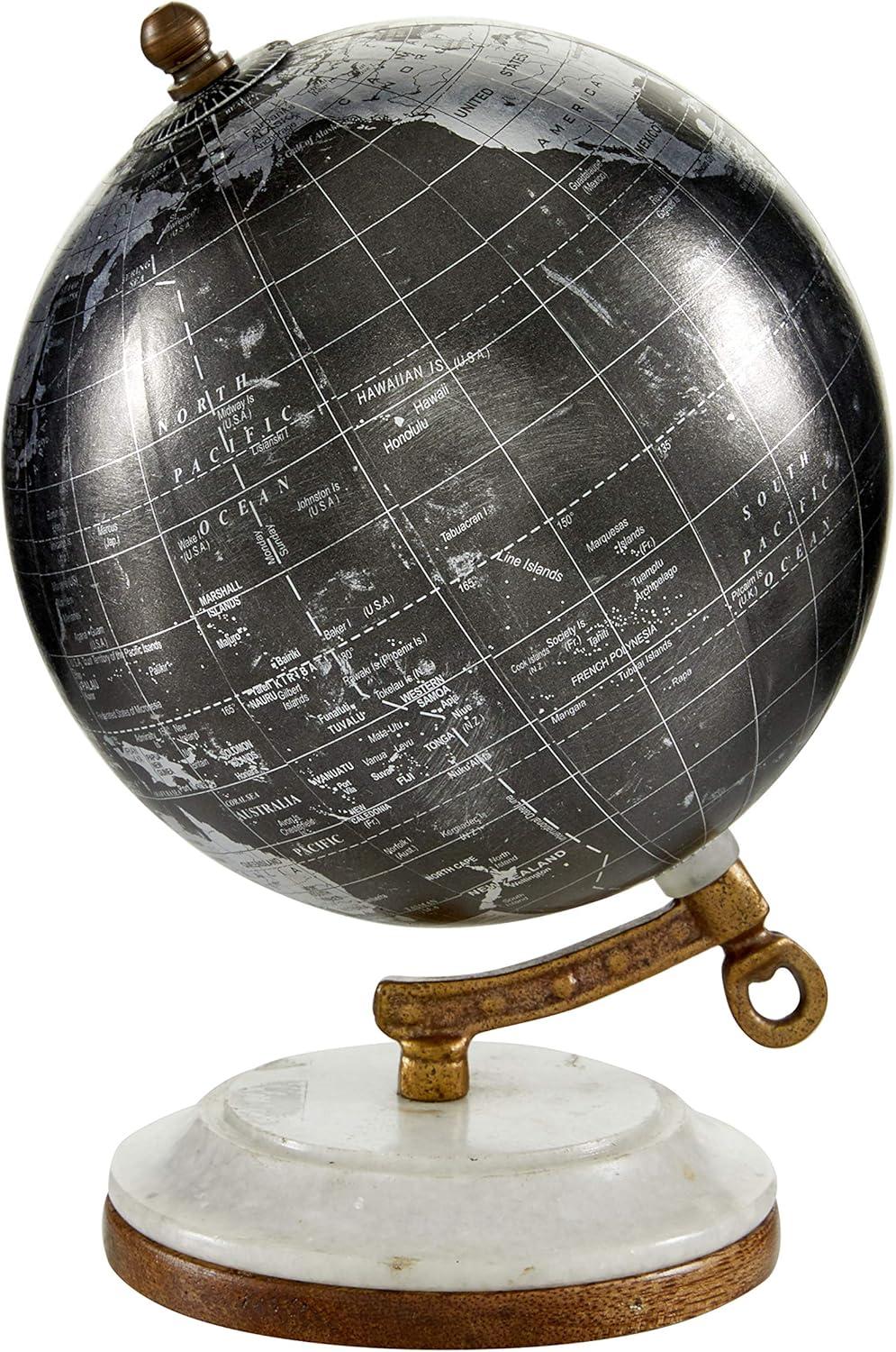 Globetrotter's Dream: Black 5" Modern Marble Base Globe