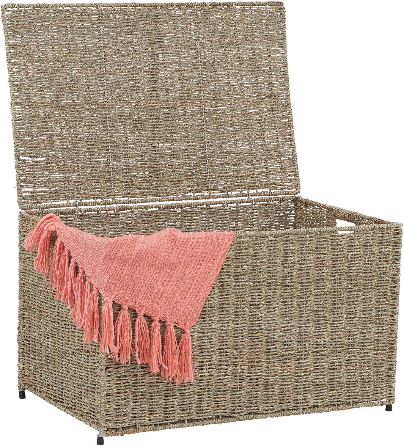 Household Essentials Woven Wicker Storage Chest