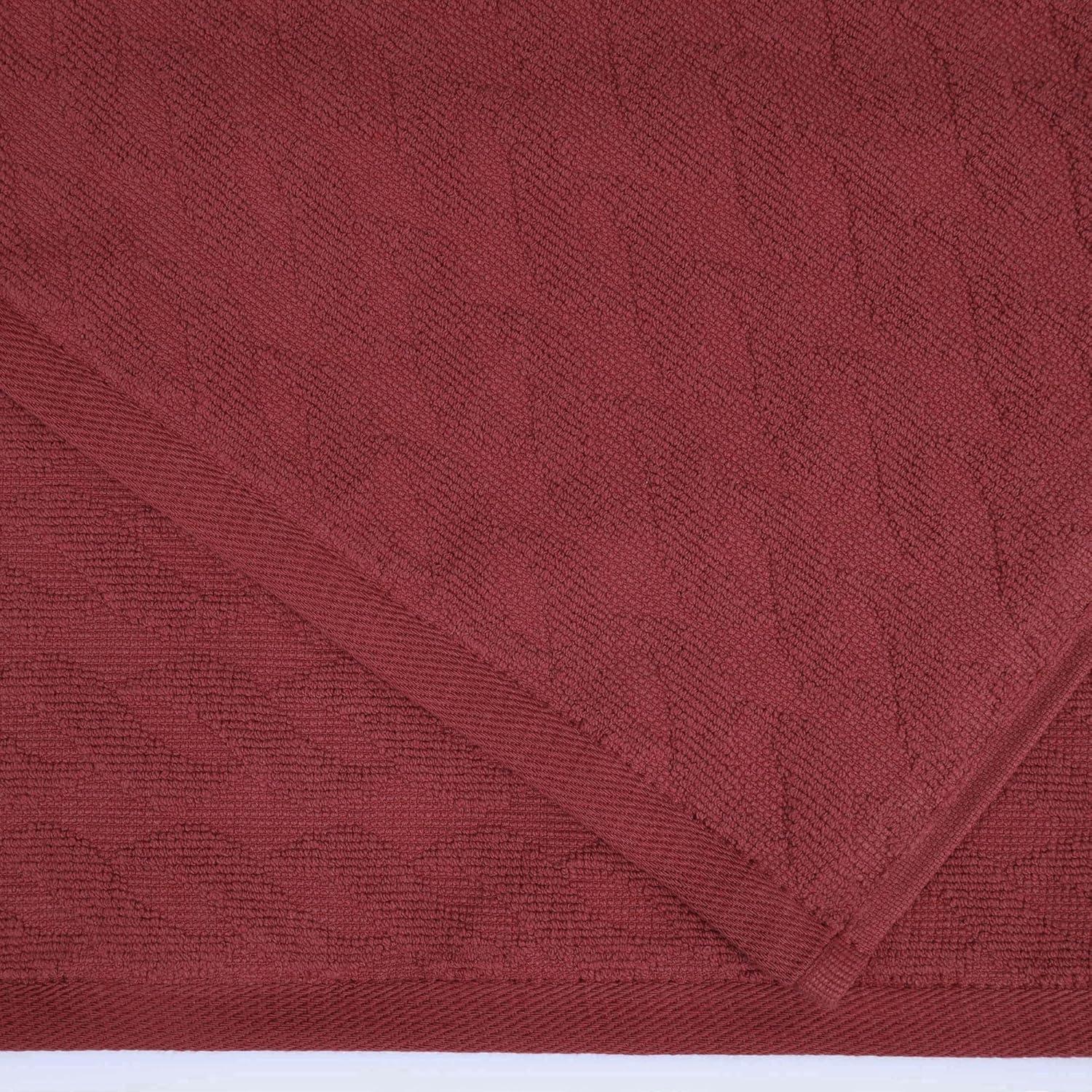 Superior Turkish Cotton Highly-absorbent 6-Piece Hand Towel Set for Bathroom, Spa, and Gym, Maroon