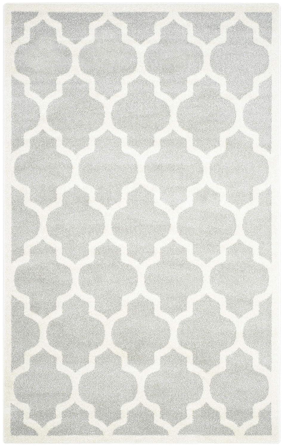 Amherst AMT420 Power Loomed Indoor Area Rug - Light Grey/Beige - 5'3"x8' - Safavieh