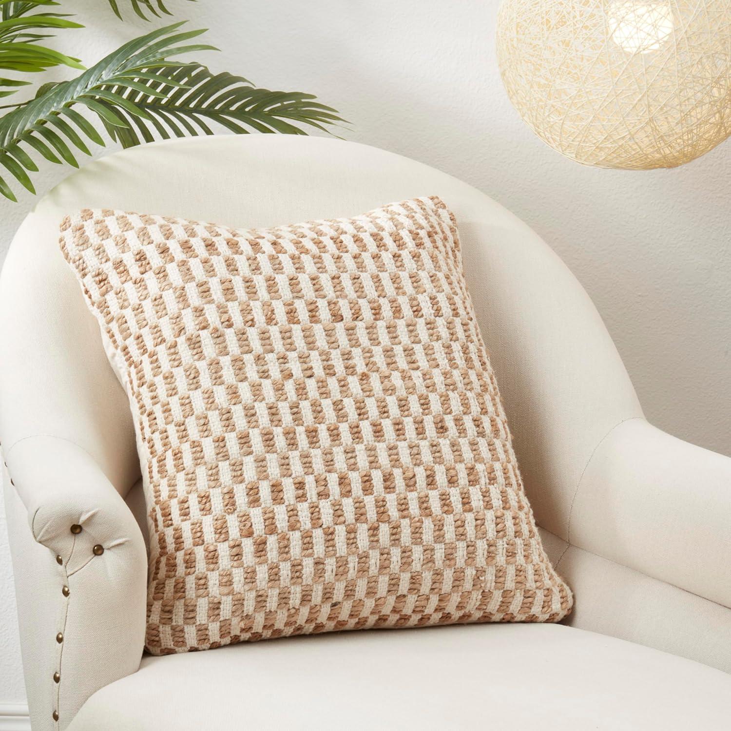 Saro Aeryn Collection Jute / Sisal Pillow Cover