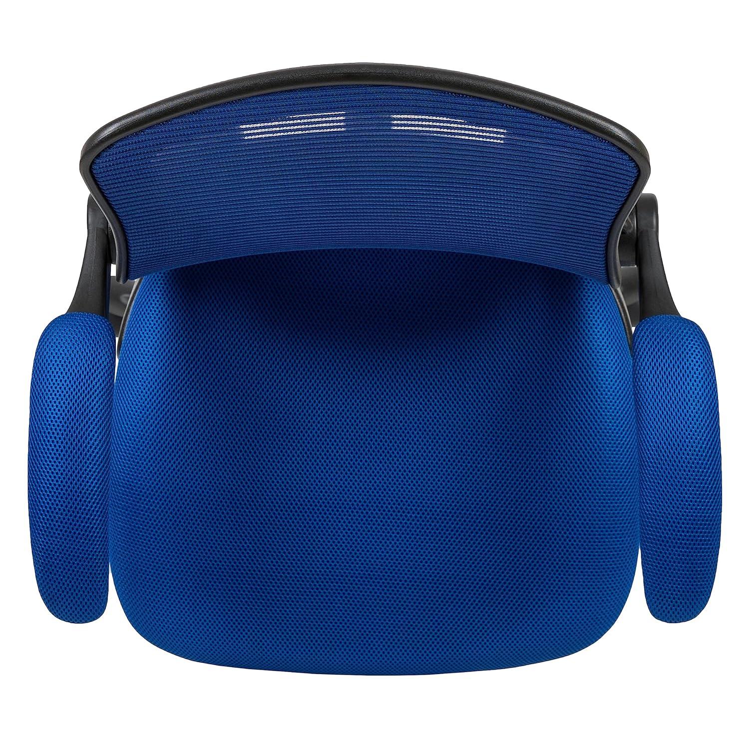 Mid-Back Mesh Ergonomic Drafting Chair with Foot Ring and Flip-Up Arms