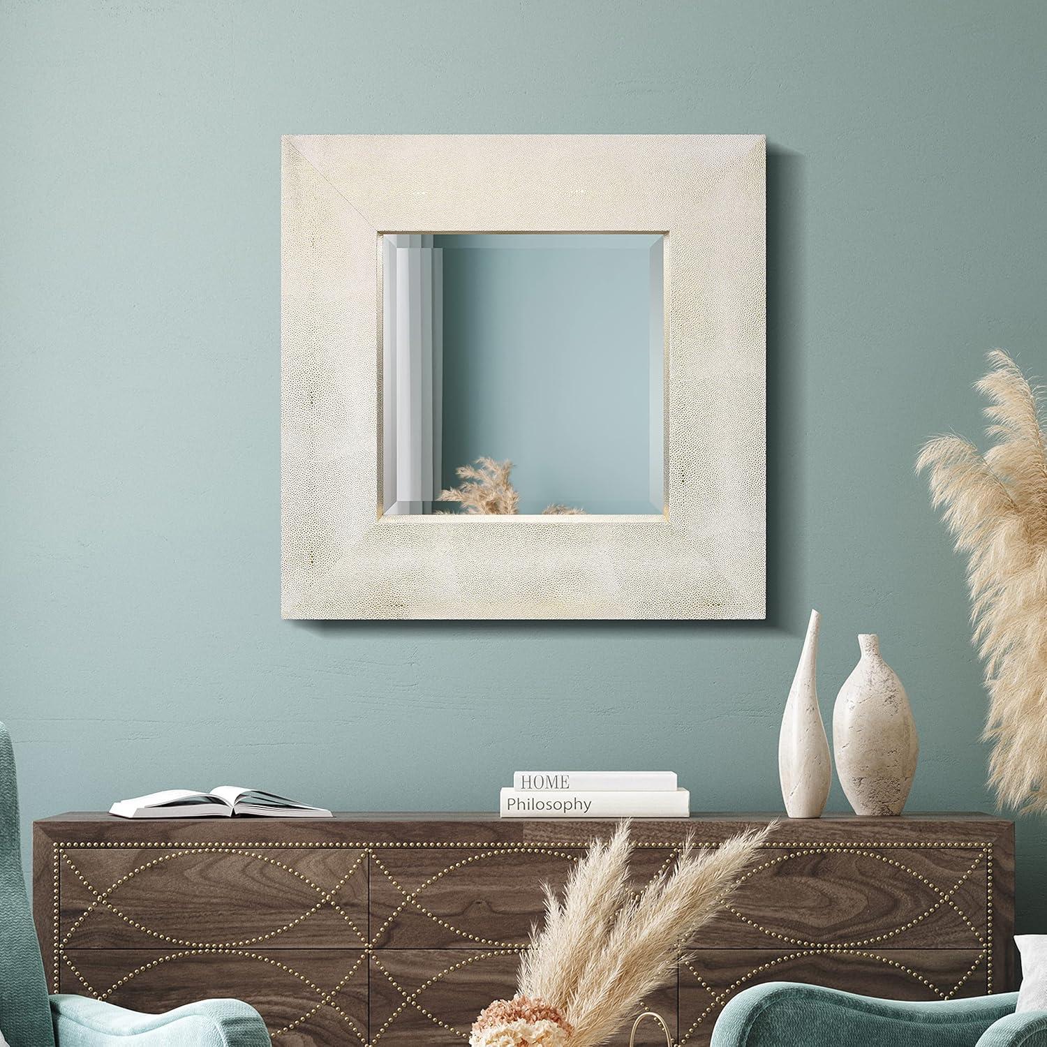 Flat Leather Wall Mirror