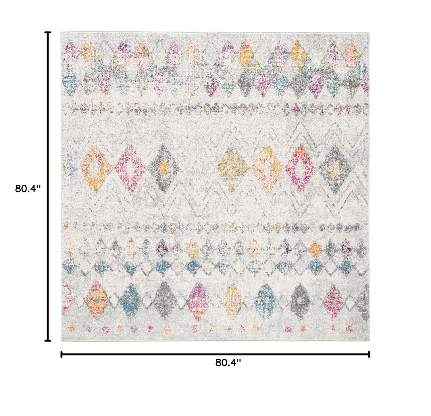 Madison 700 MAD798 Power Loomed Indoor Area Rug - Grey/Gold - 6'7"x6'7" - Safavieh
