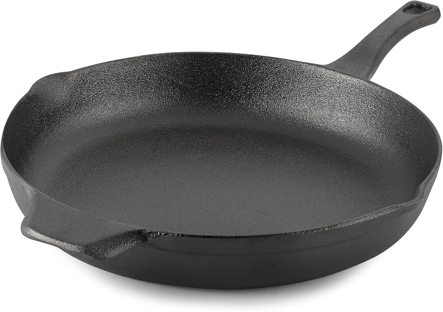 Calphalon Pre-Seasoned Cast Iron 12-Inch Skillet with Helper Handle