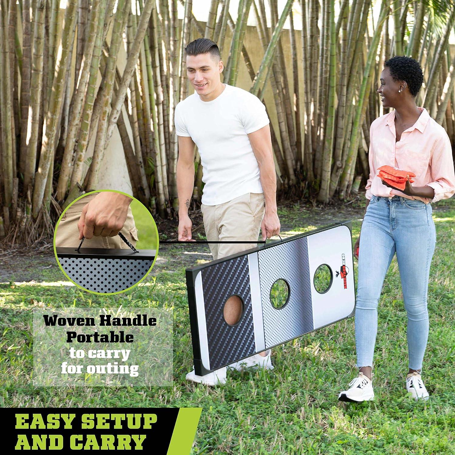 Backyard Hero Backyard Hero 48" Tailgate Combo Bean Bag Toss and Washer Toss Games