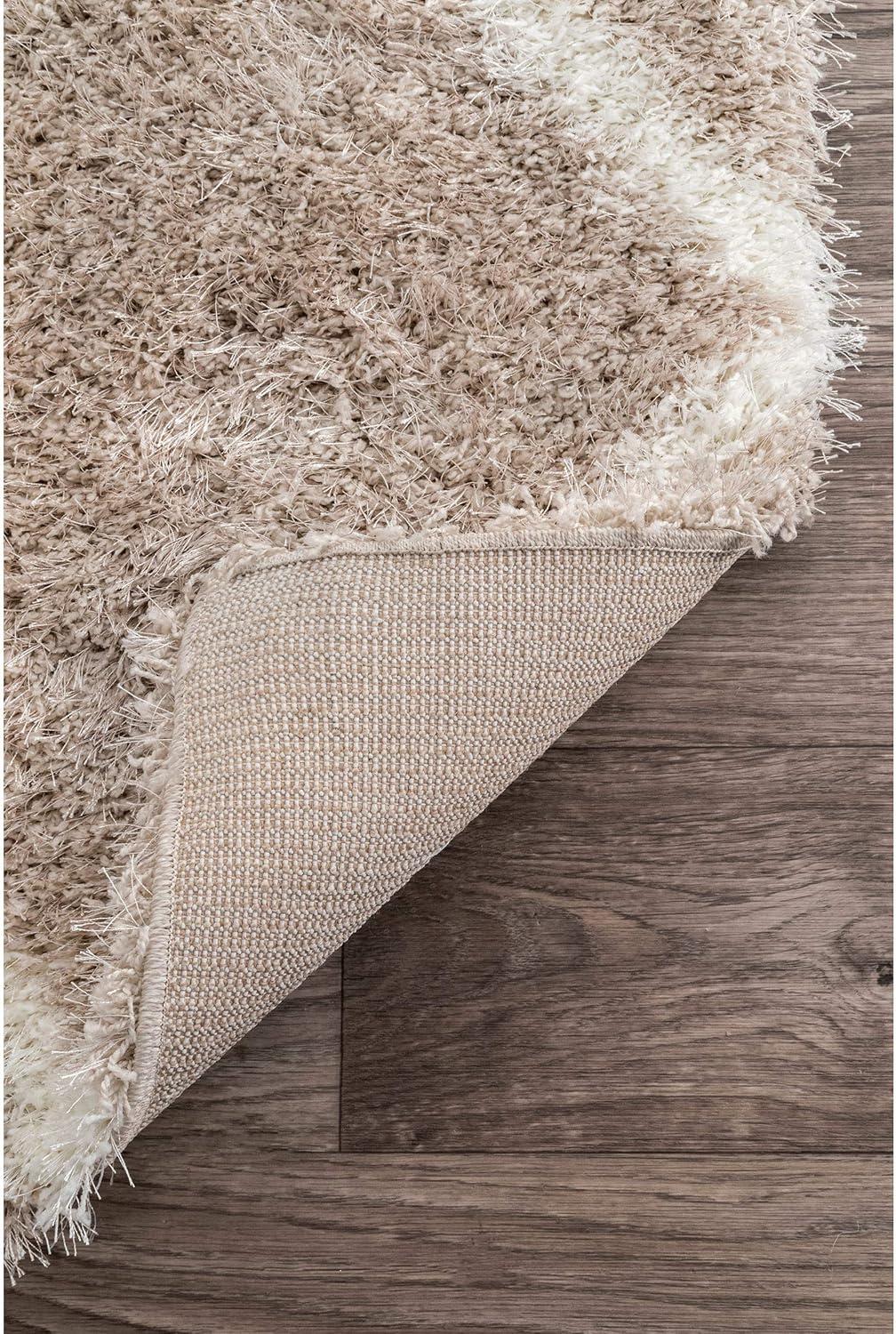 4'x6' Machine Made Diamond Shag Area Rug Ash- nuLOOM: Modern Trellis Design, High Pile, Stain-Resistant, Indoor Use