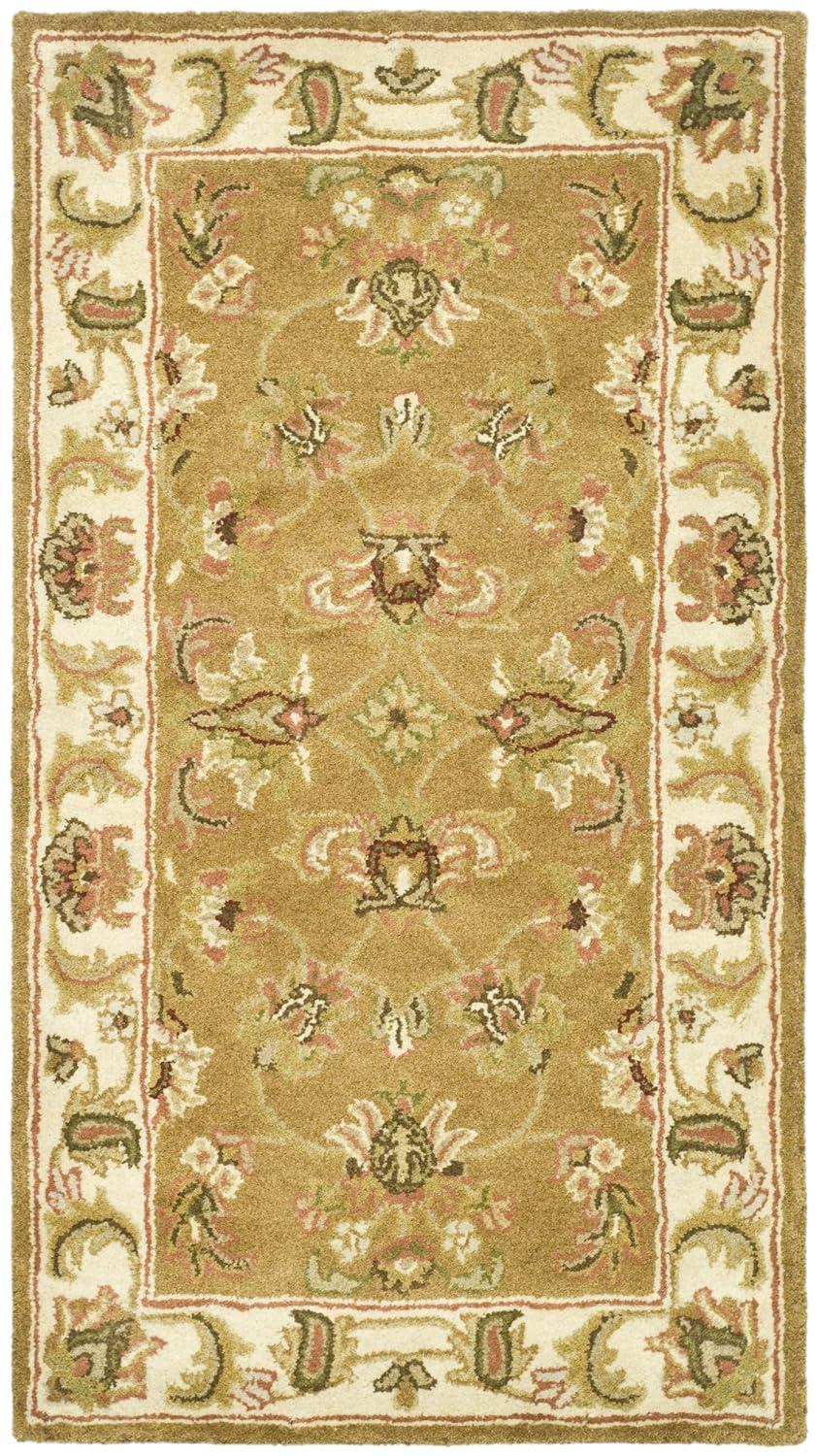 Heritage HG816 Handmade Accent Rug - 2'3"x4' - Mocha/Ivory - Safavieh