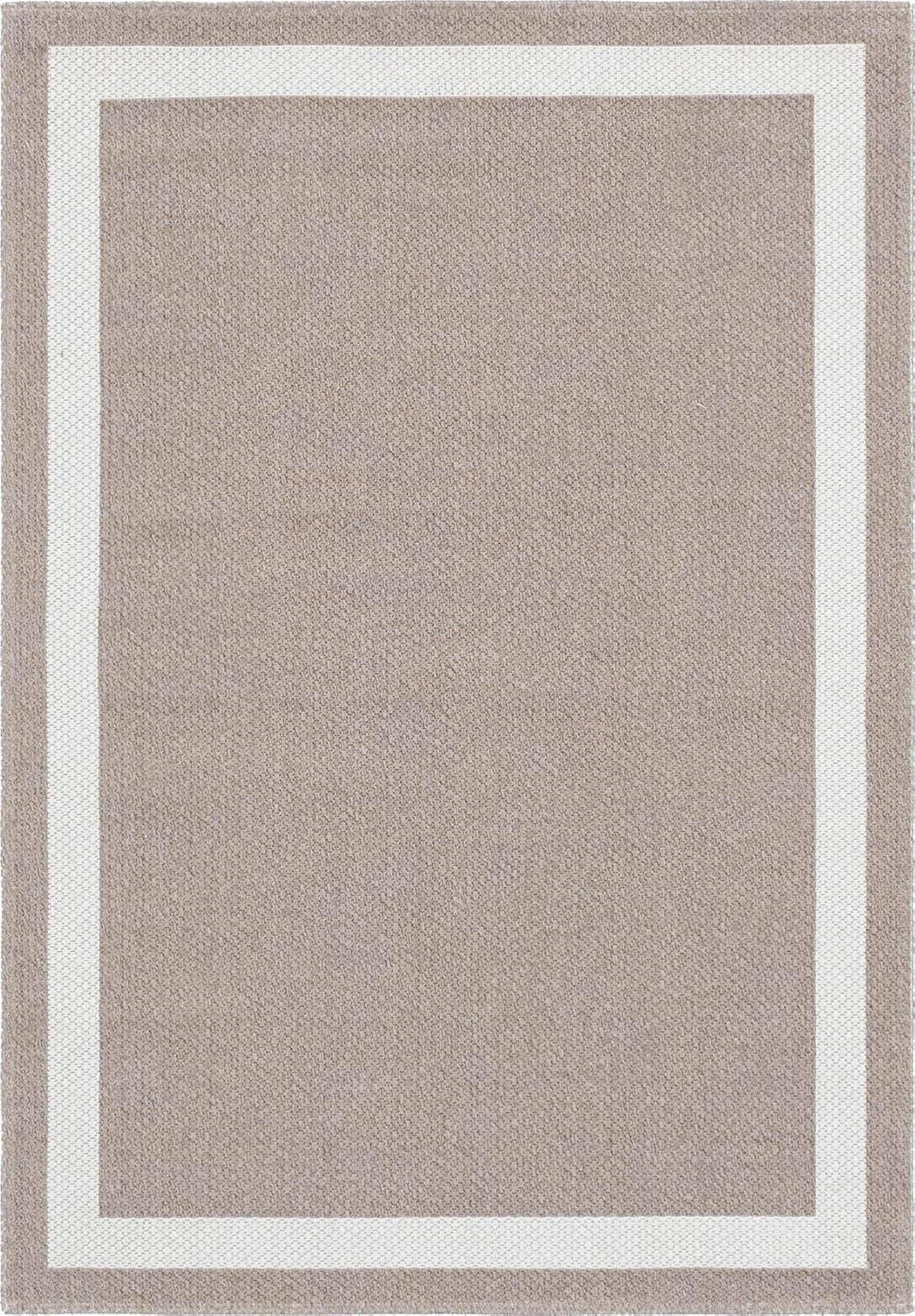 Unique Loom Border Decatur Rug , 6' 4" x 9' 0" ,Taupe