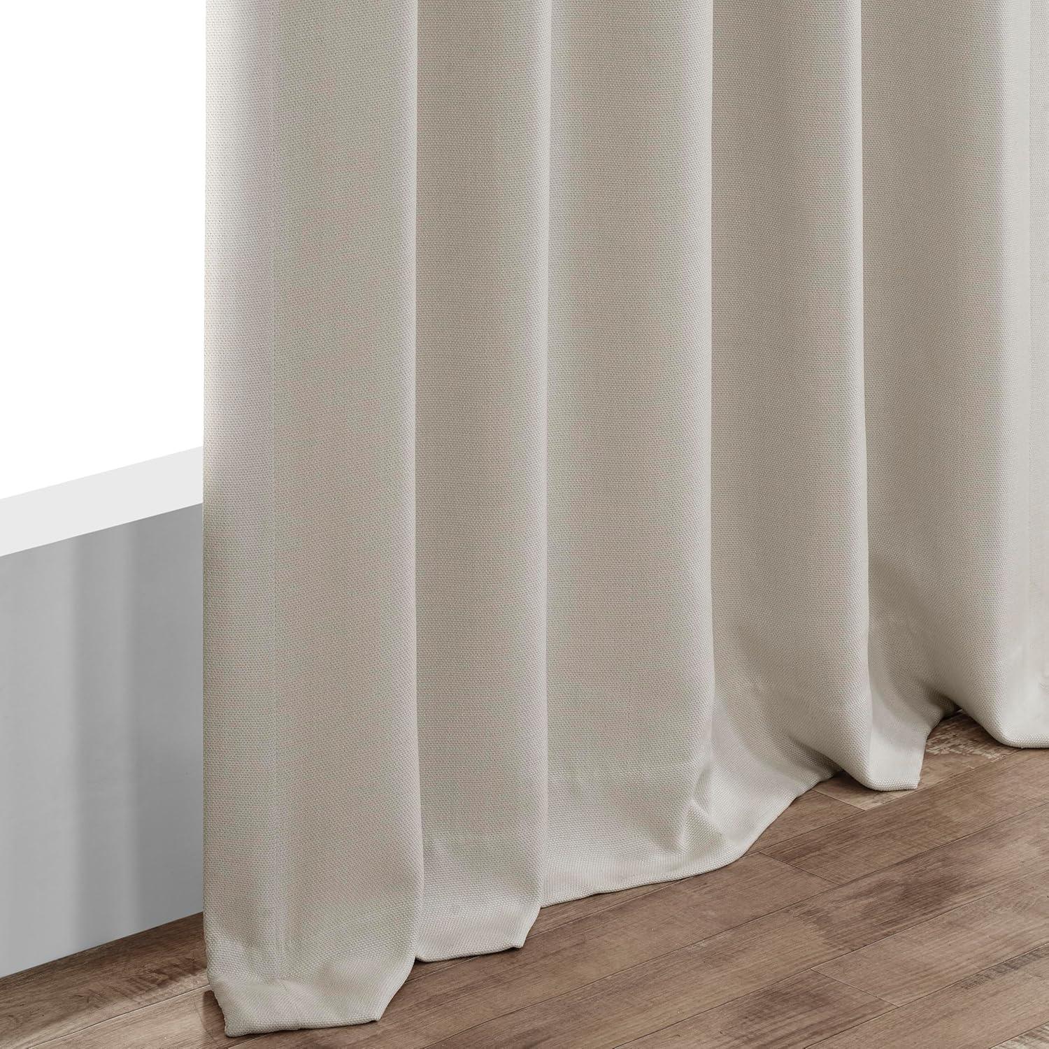 Birch Faux Linen Room Darkening Curtain (1 Panel), Birch, 50W X 96L