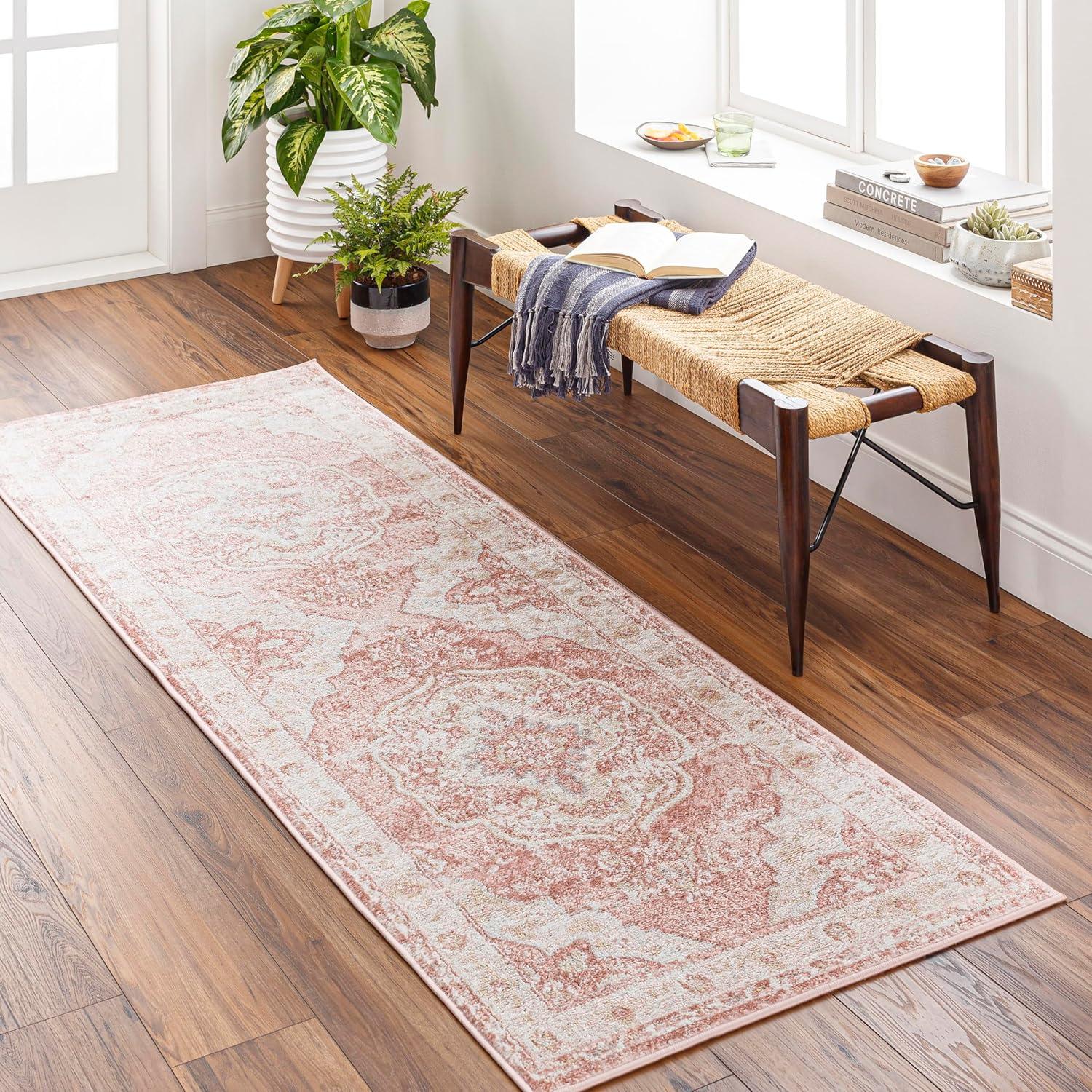 Mark & Day Baflo 7'10" Square Woven Indoor Area Rugs Blush