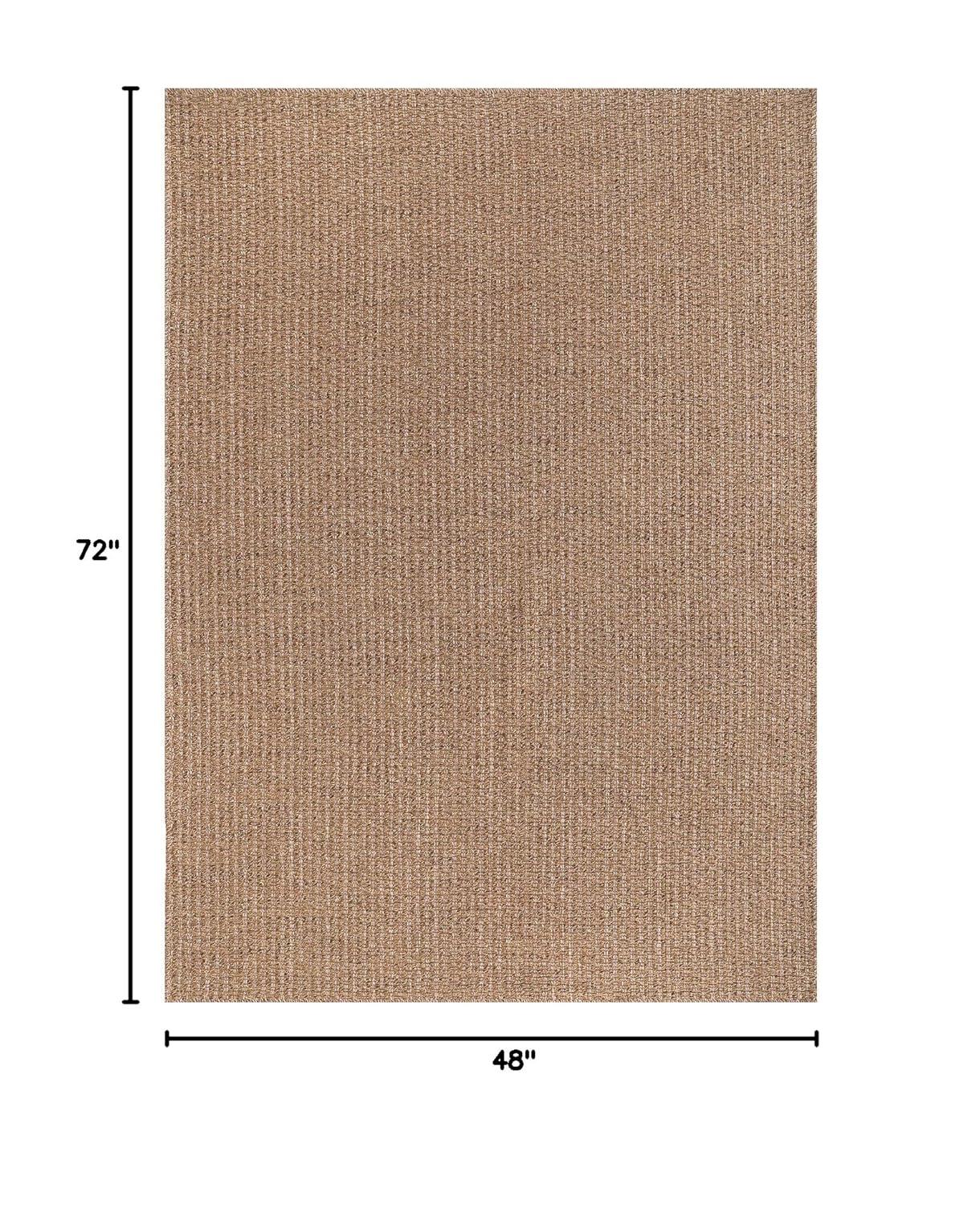 4'x6' Pata Hand Woven Chunky Jute Area Rug, Natural - JONATHAN Y