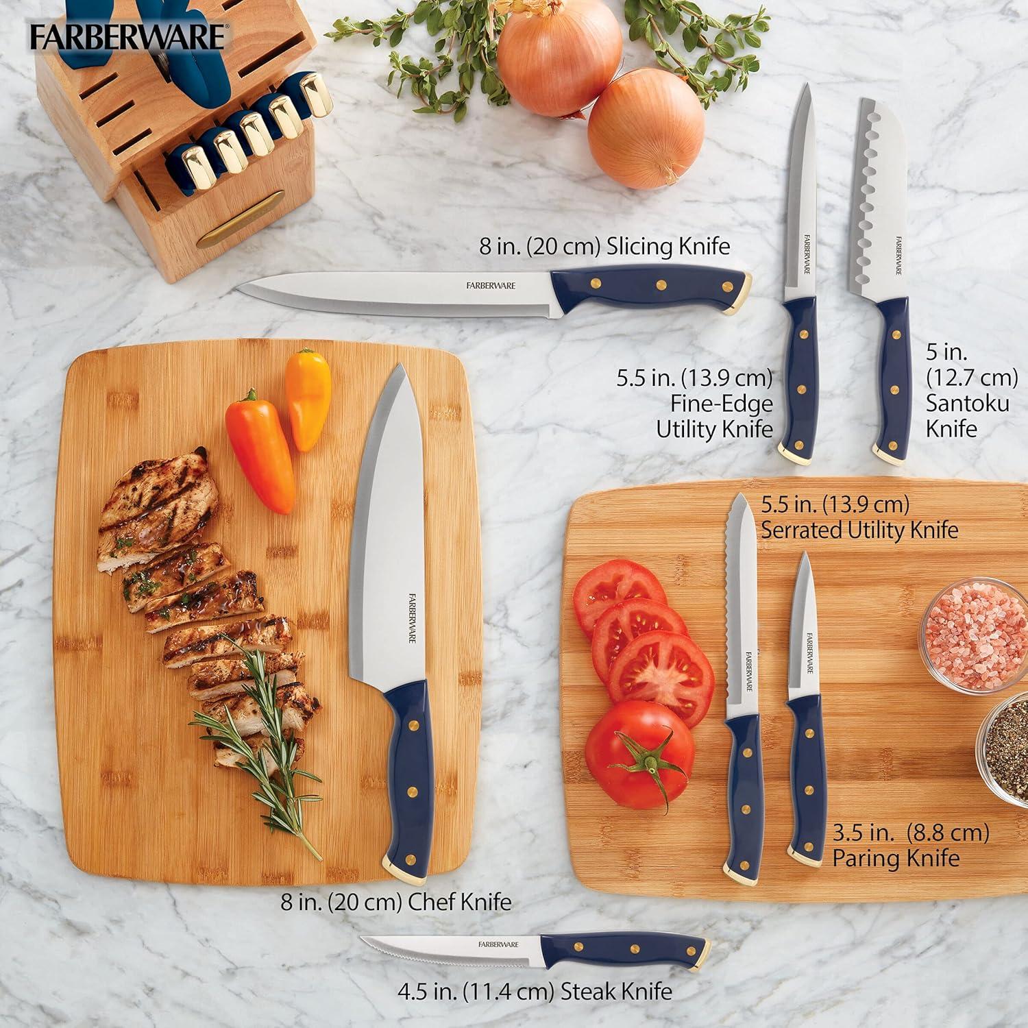 Farberware Farberware 15-Piece Triple Riveted Knife Block Set